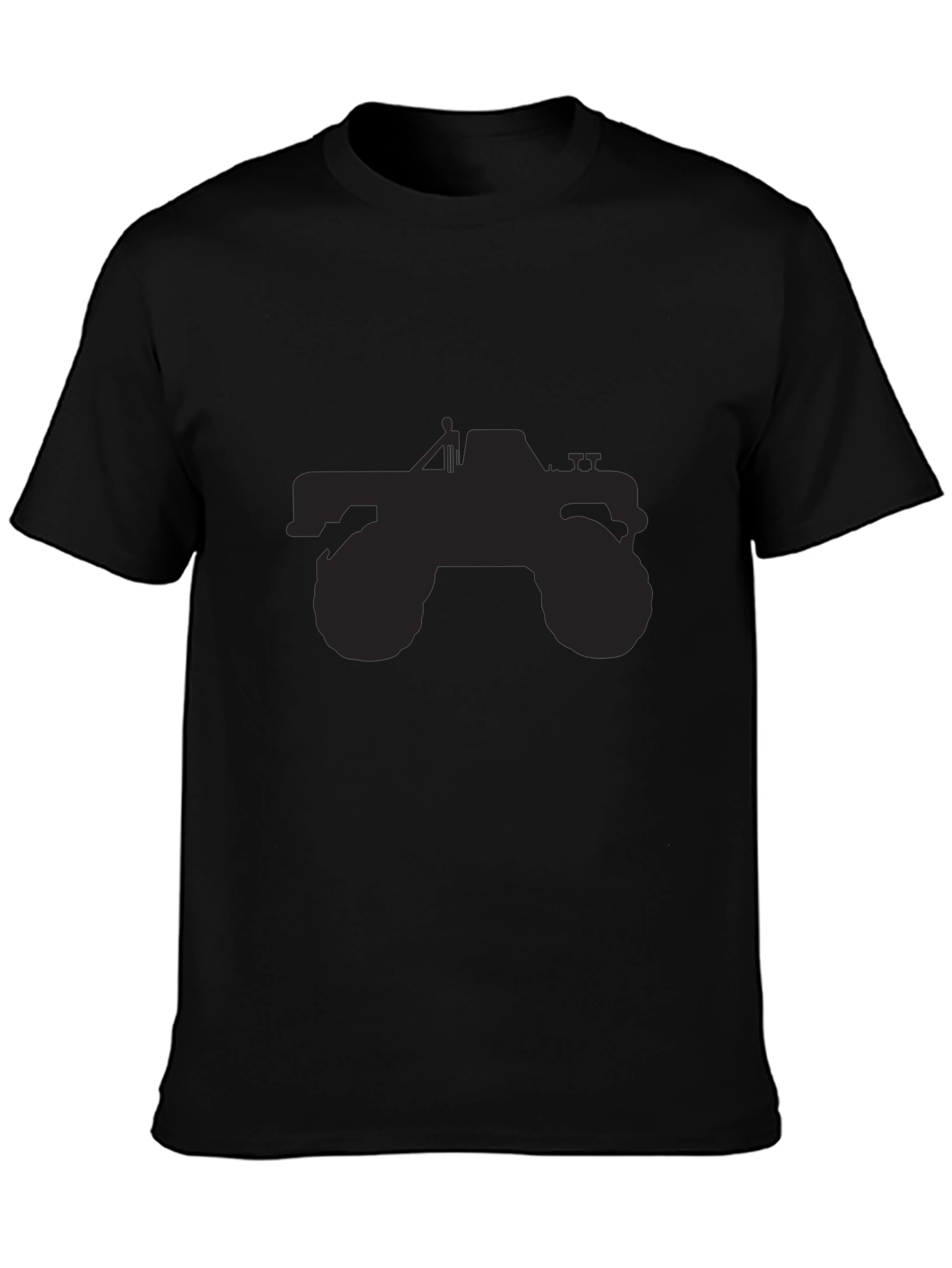 Monster Truck Graphic Tee - Black Cotton T-Shirt