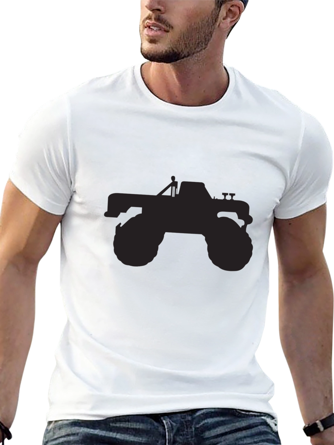 Monster Truck Graphic Tee - Black Cotton T-Shirt