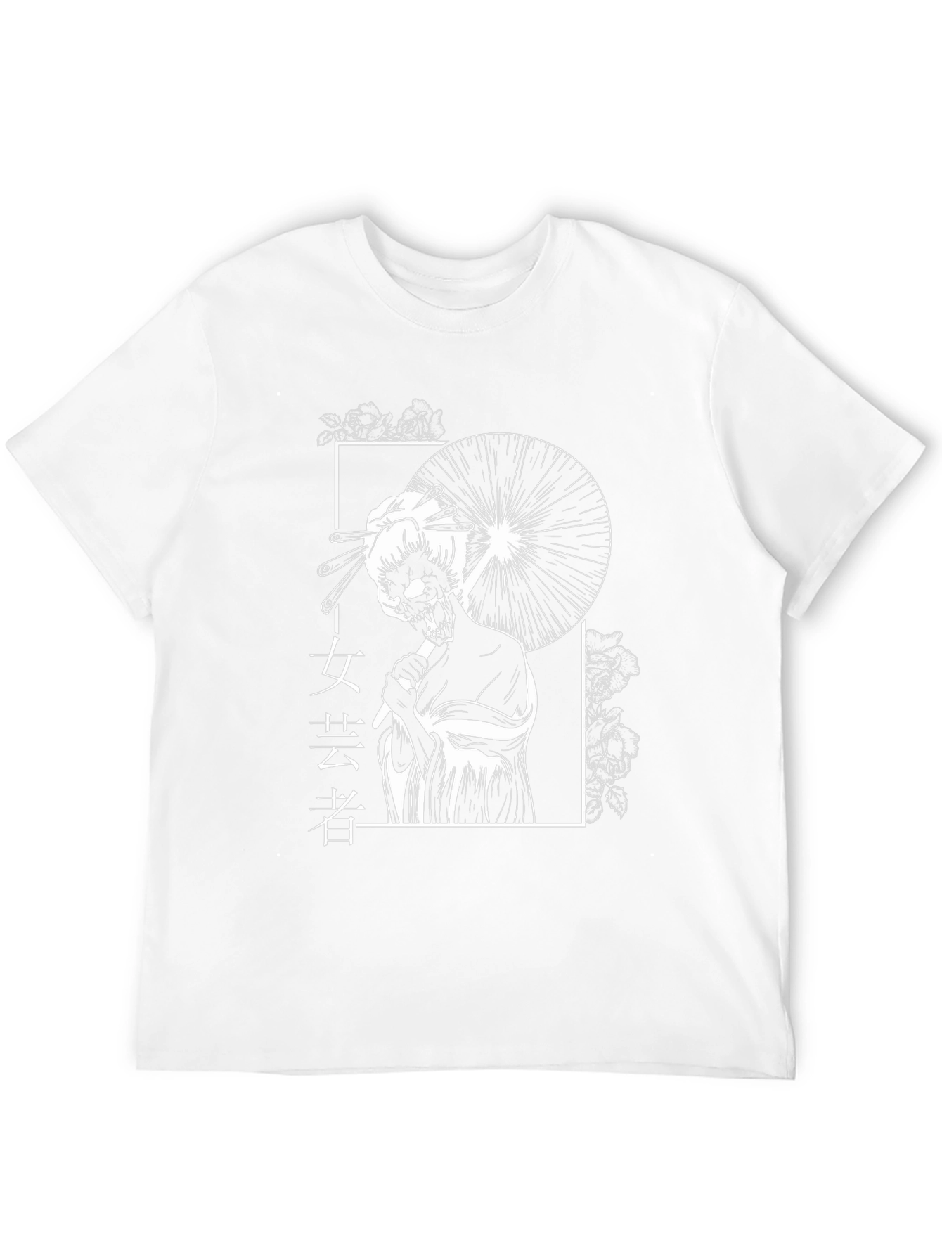 Geisha Skeleton Graphic T-Shirt - Unique Design