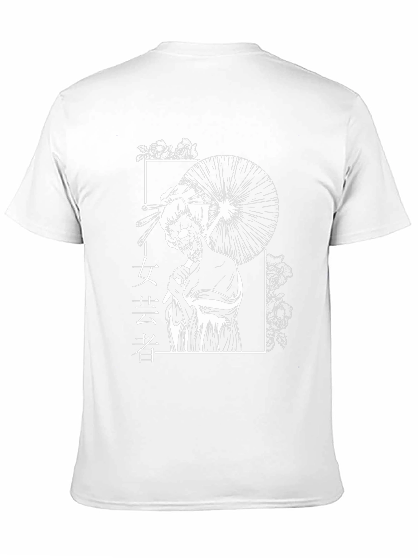 Geisha Skeleton Graphic T-Shirt - Unique Design