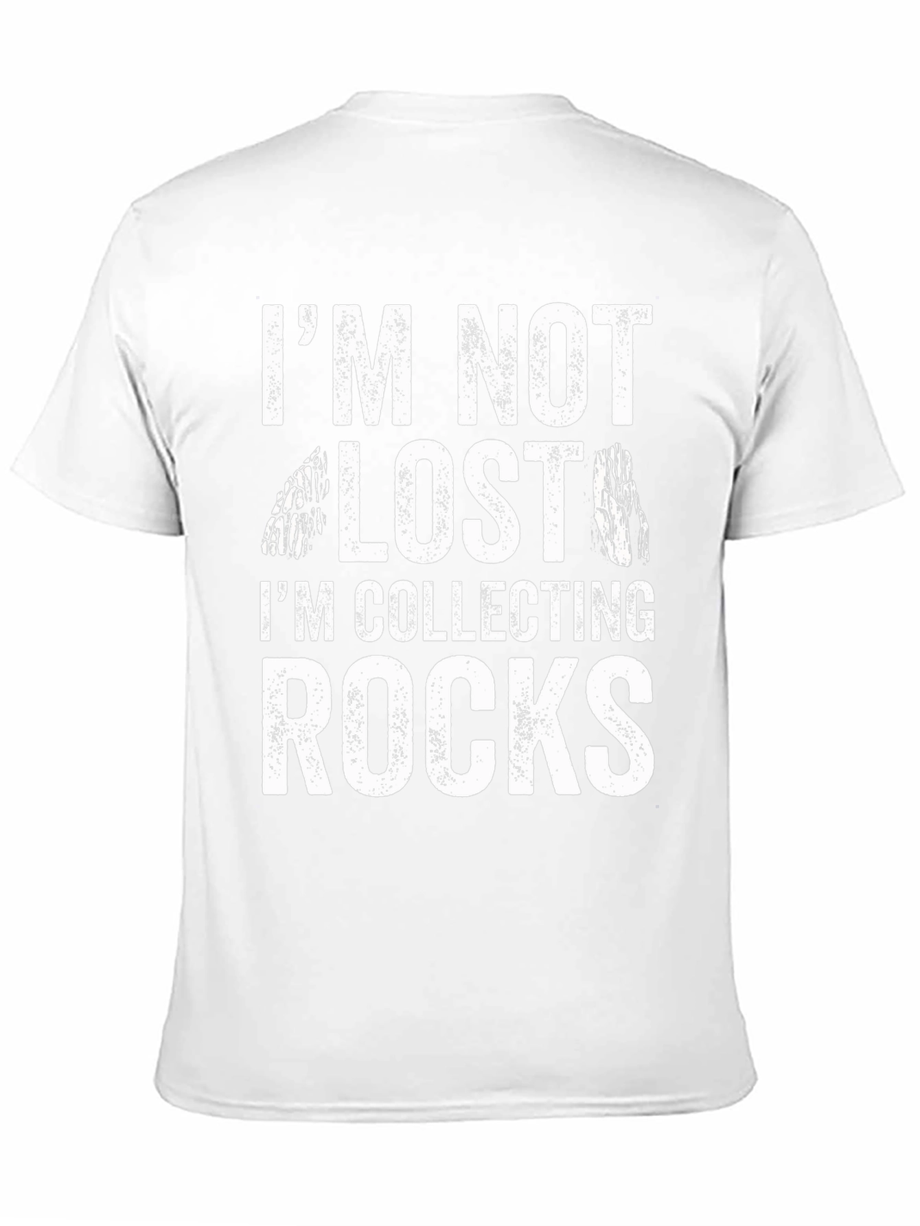 Im Not Lost Im Collecting Rocks Black T-Shirt
