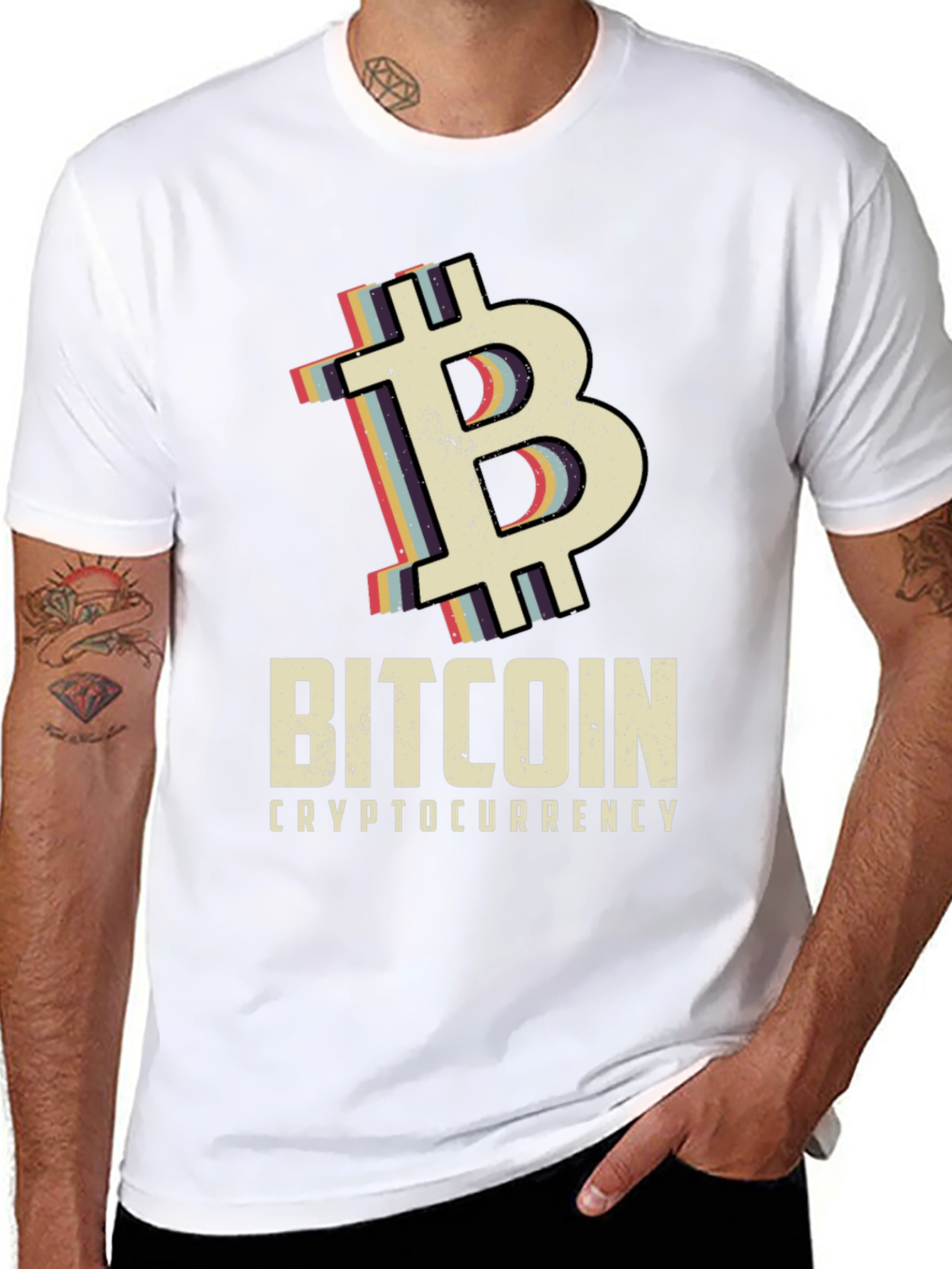Bitcoin Cryptocurrency Graphic T-Shirt