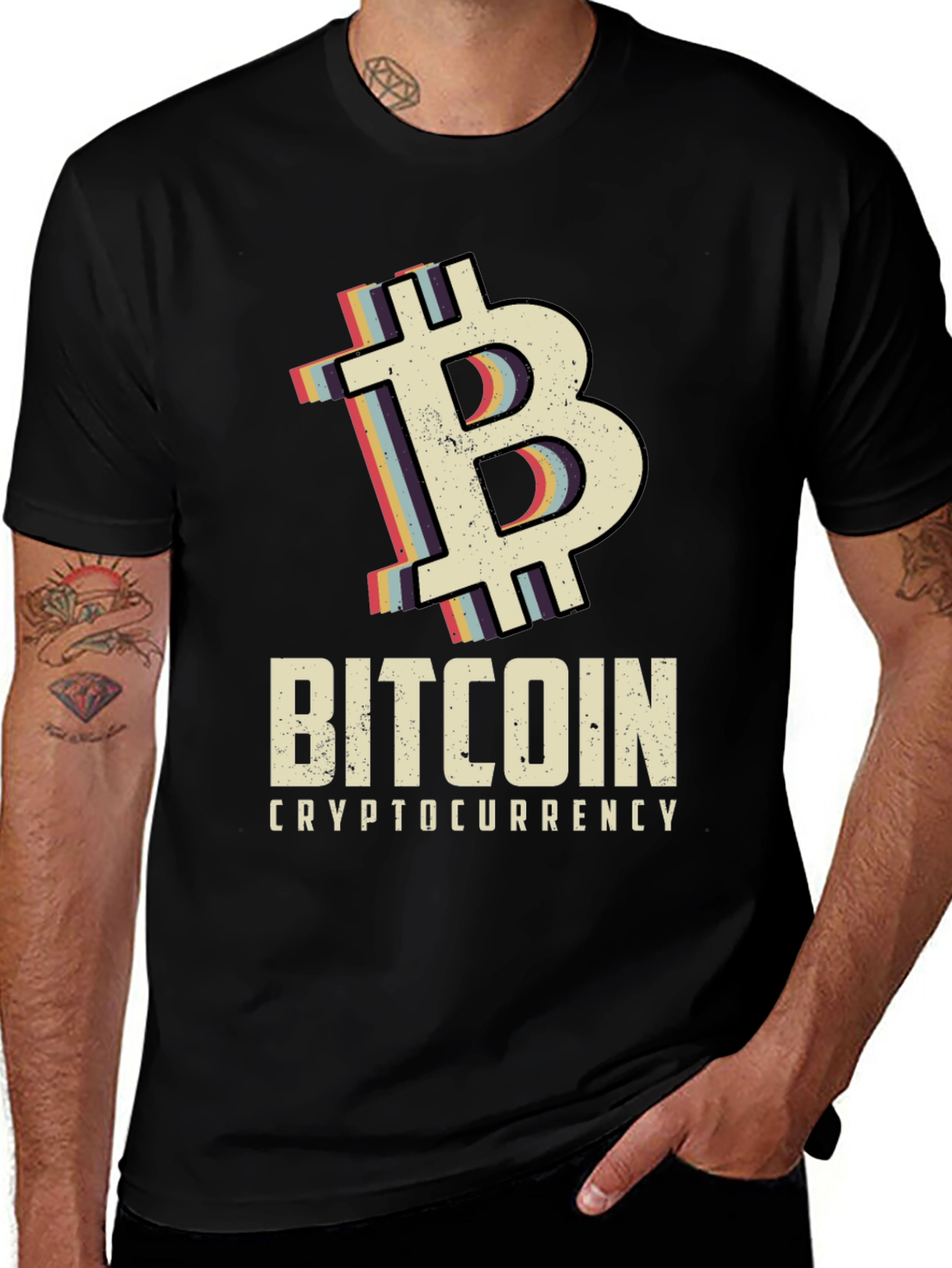 Bitcoin Cryptocurrency Graphic T-Shirt