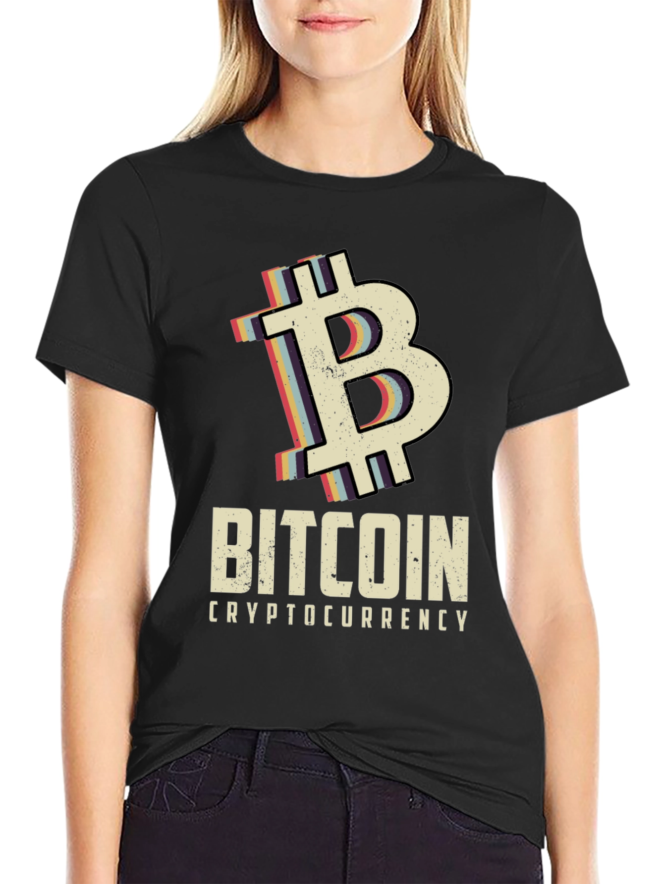 Bitcoin Cryptocurrency Graphic T-Shirt