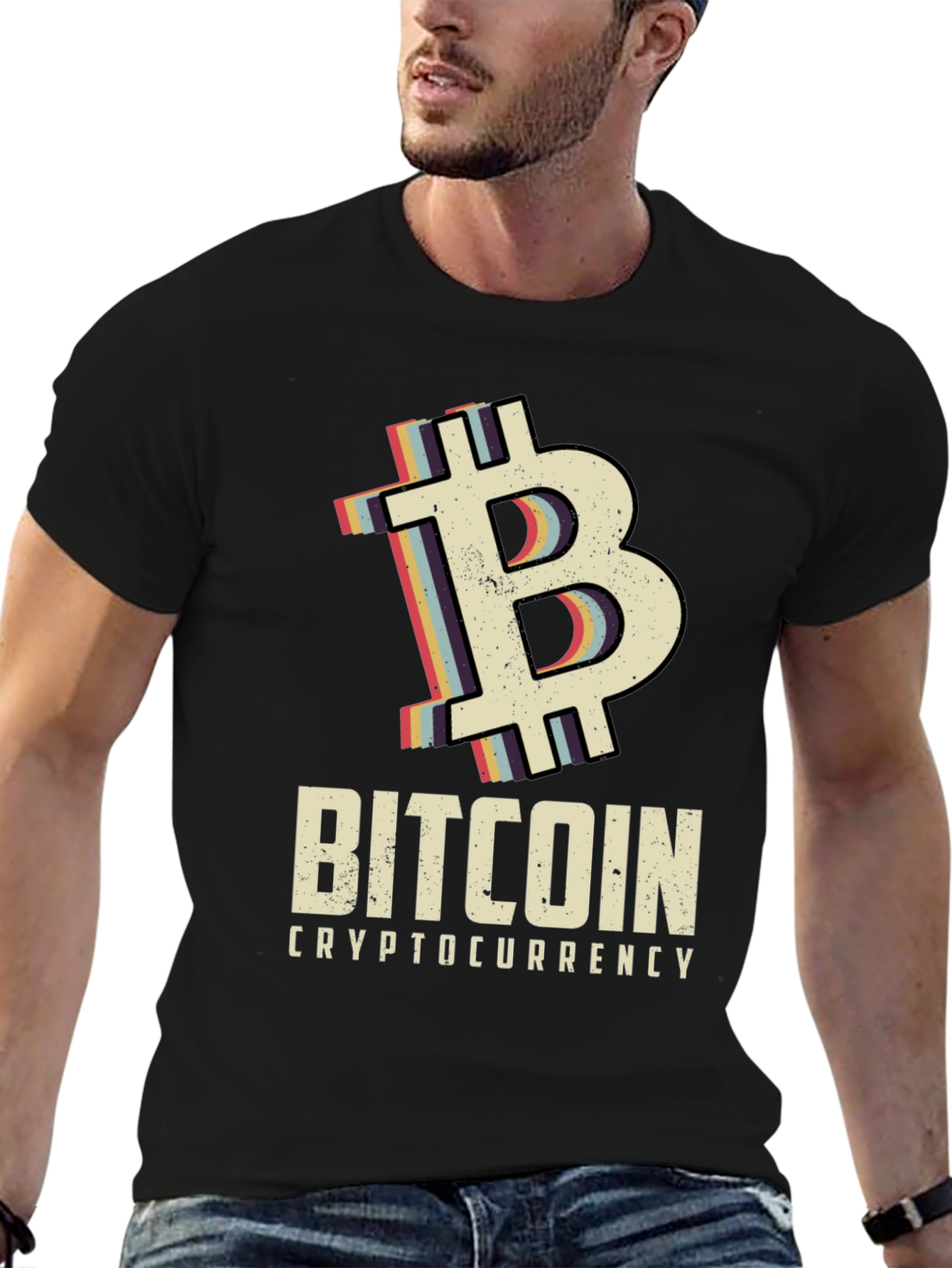 Bitcoin Cryptocurrency Graphic T-Shirt