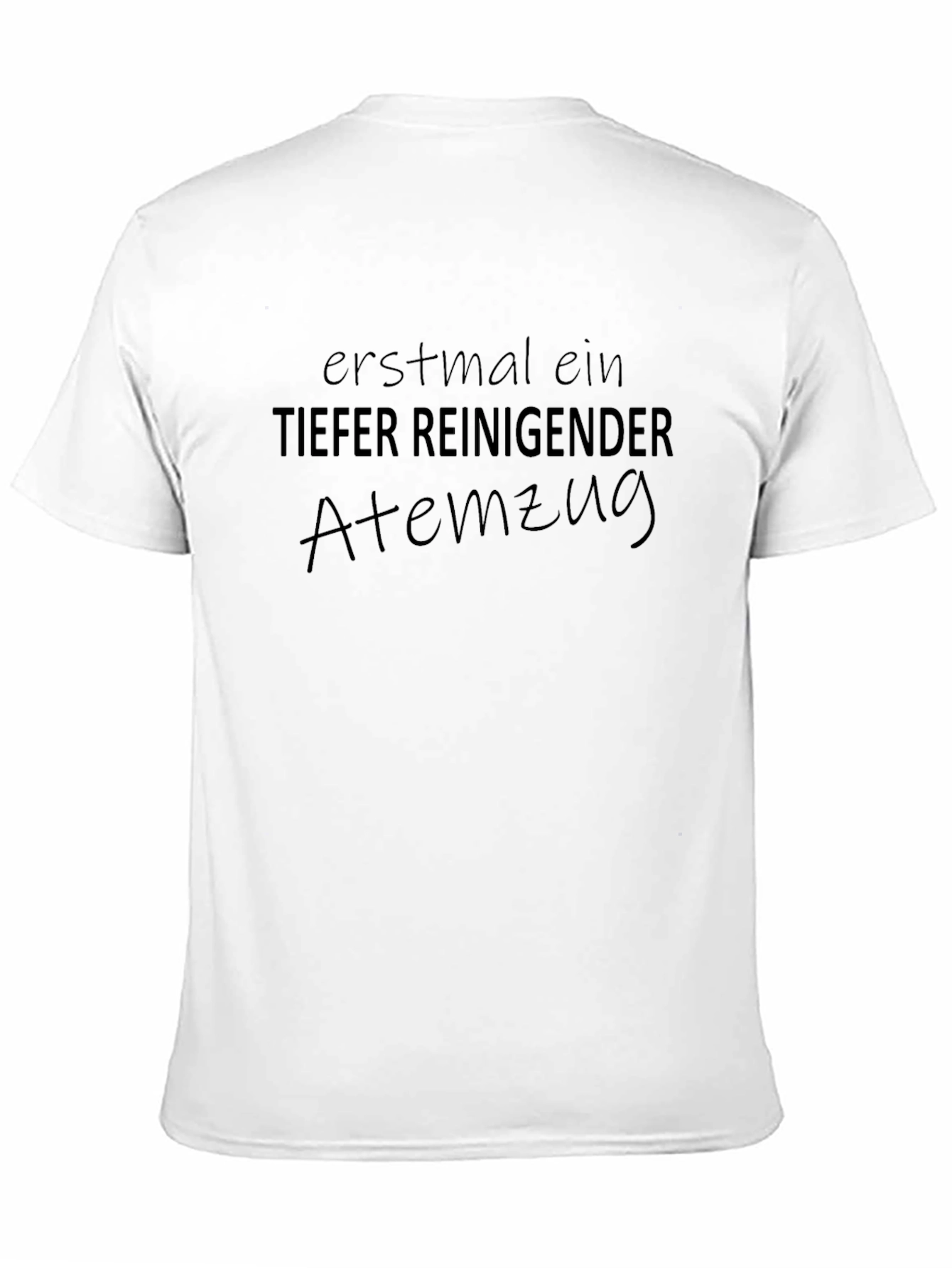 Black T-Shirt with German Text Design