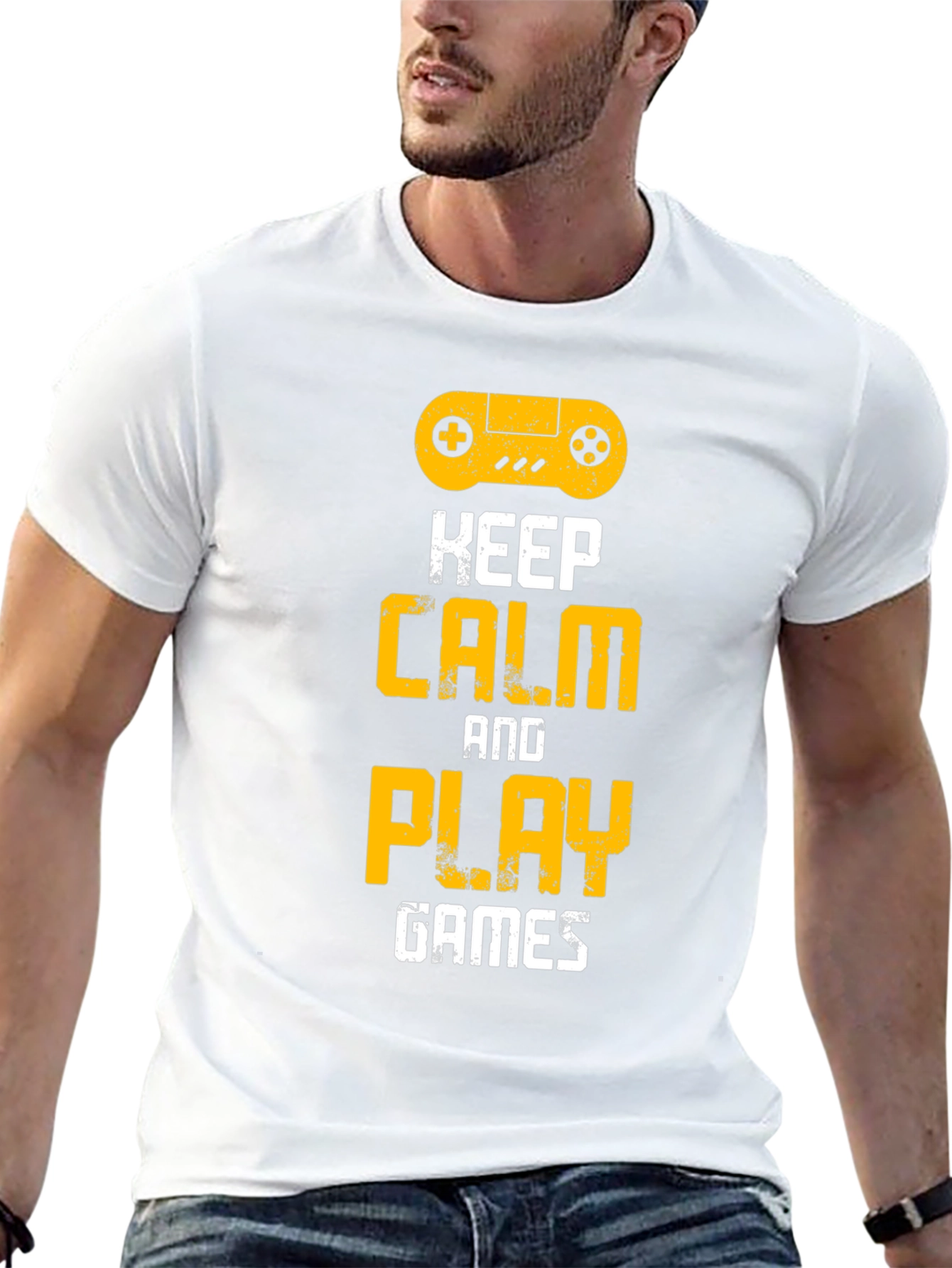 Keep Calm and Play Games Black T-Shirt