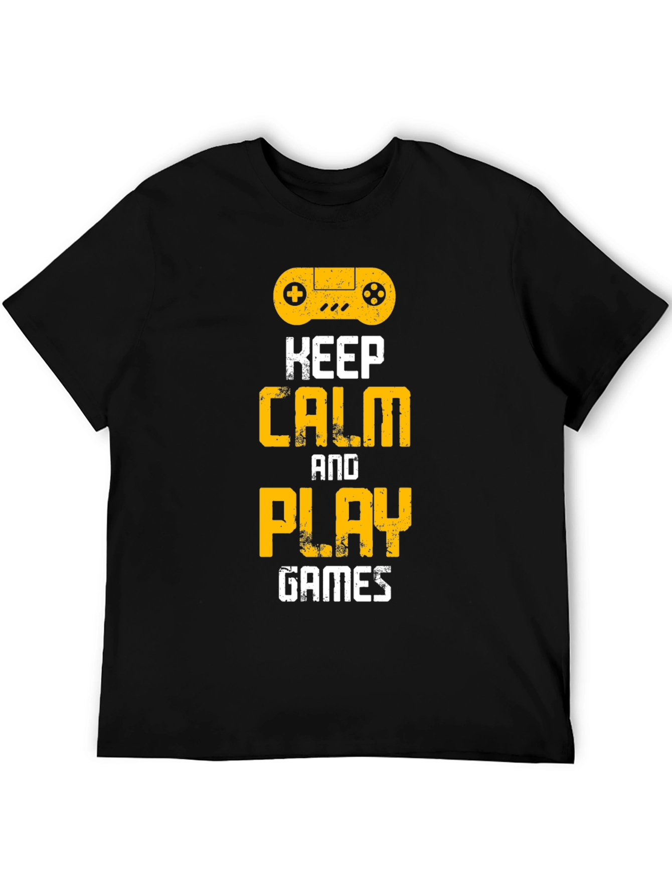 Keep Calm and Play Games Black T-Shirt