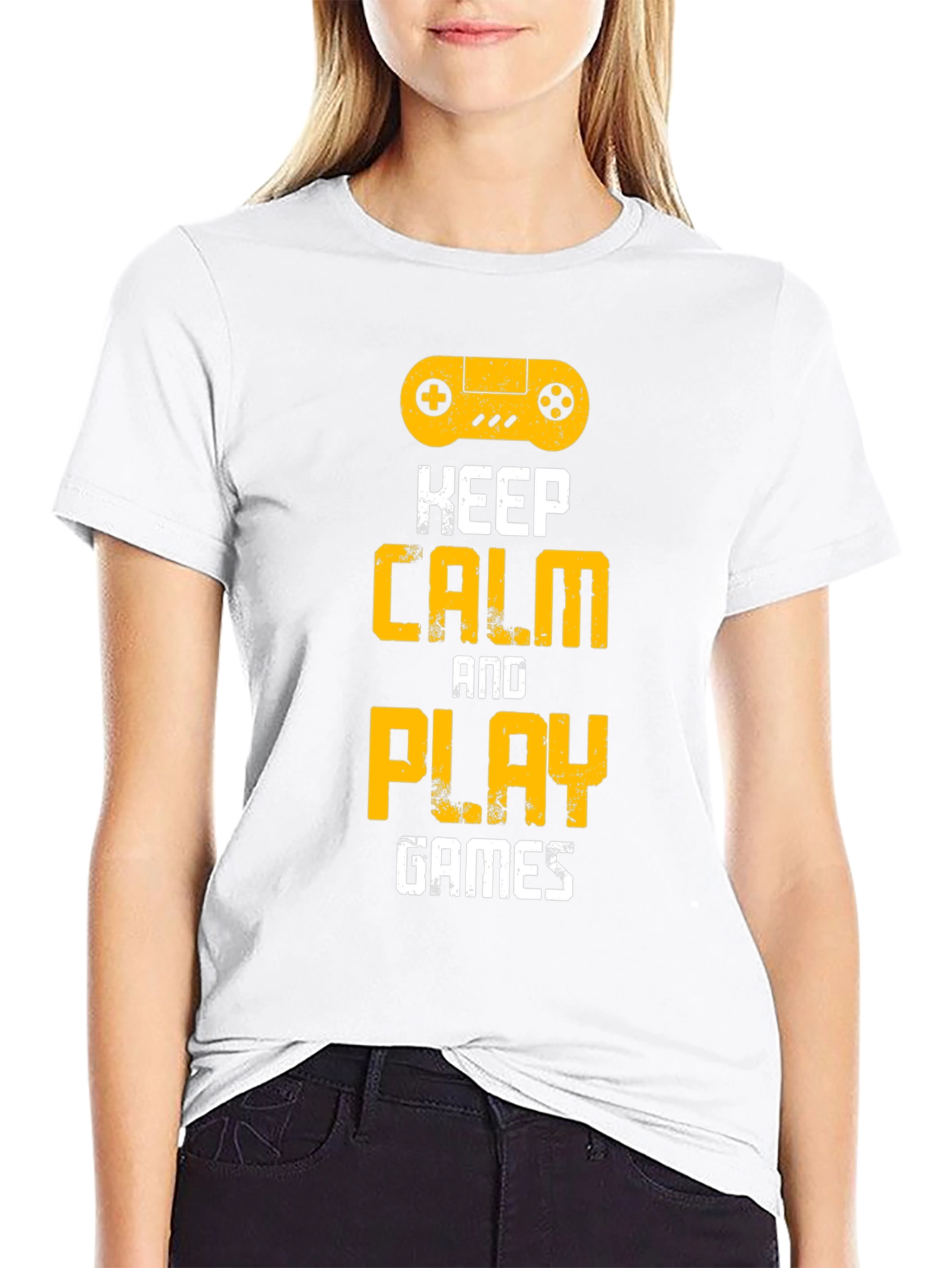 Keep Calm and Play Games Black T-Shirt