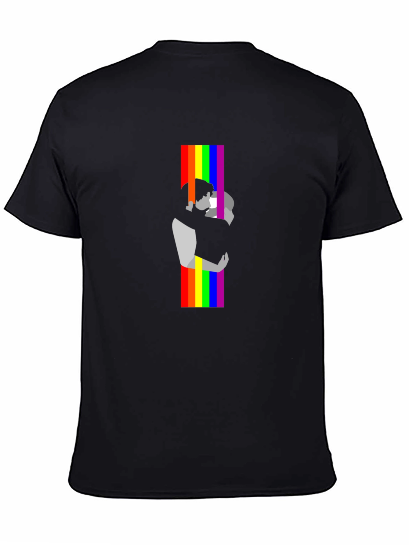Pride Embrace Graphic Tee - Black LGBT T-Shirt