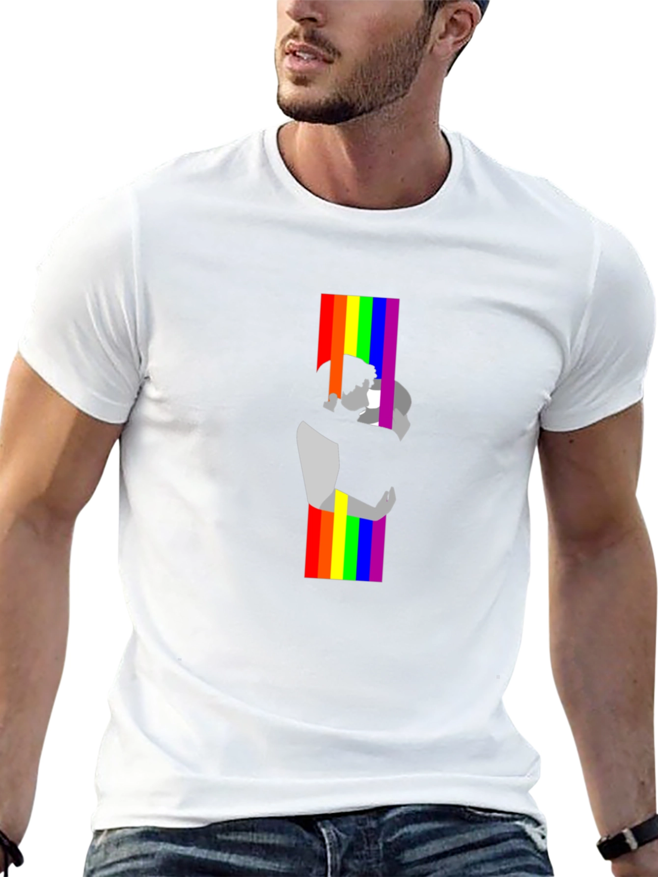 Pride Embrace Graphic Tee - Black LGBT T-Shirt