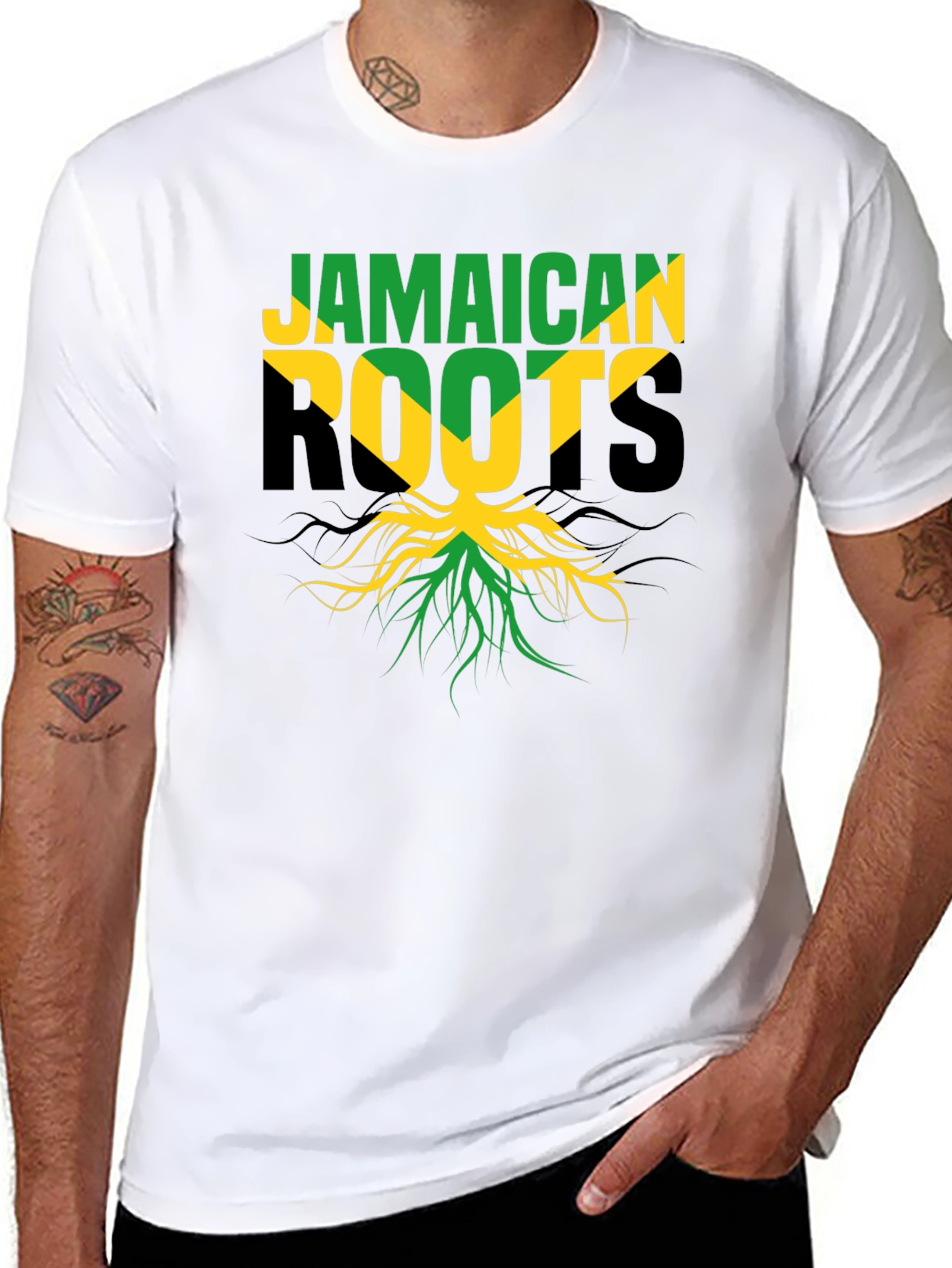 Jamaican Roots Black T-Shirt