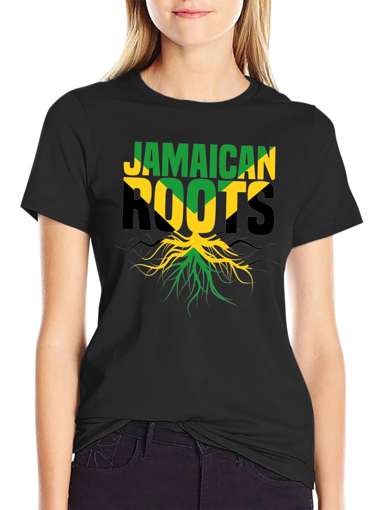 Jamaican Roots Black T-Shirt