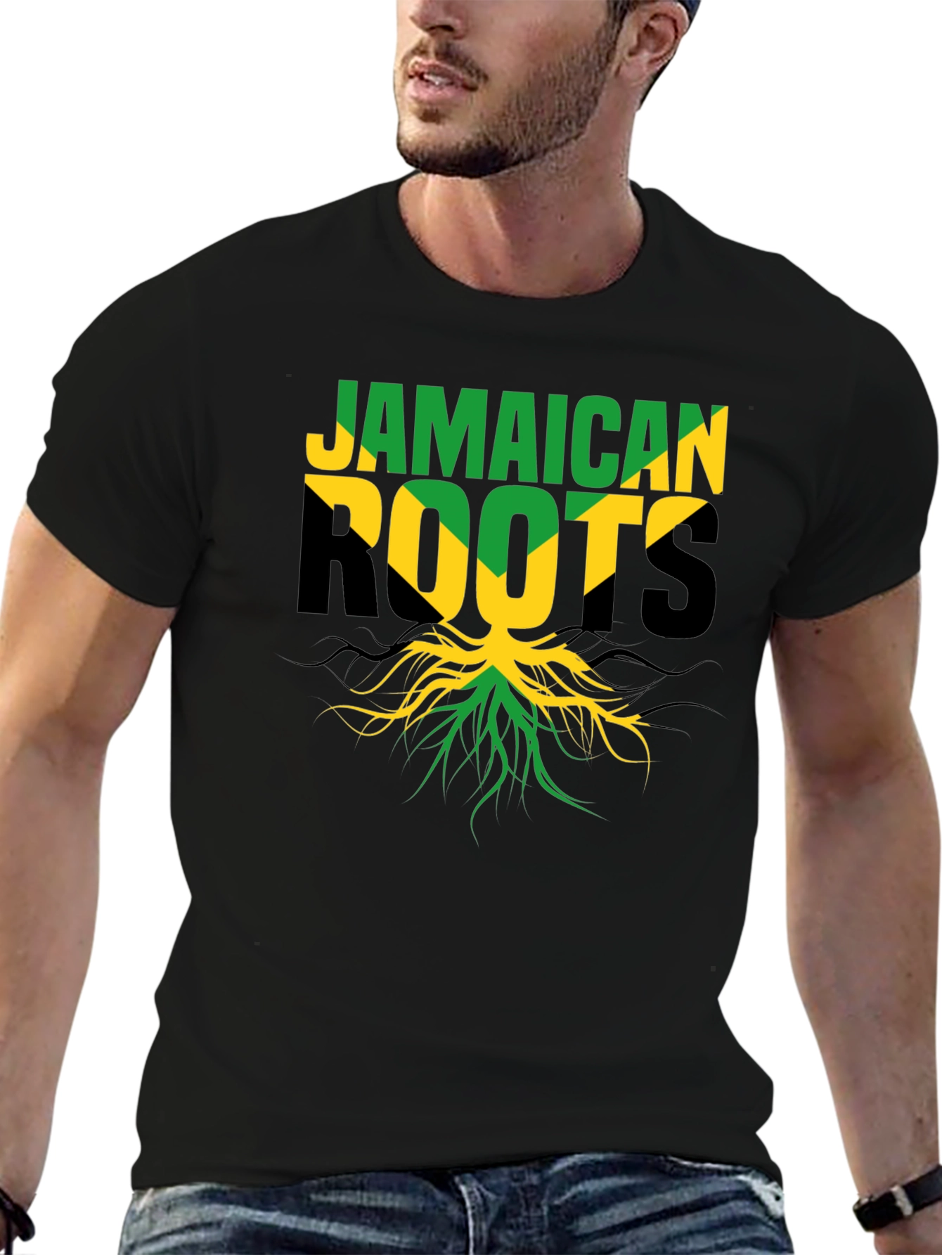 Jamaican Roots Black T-Shirt