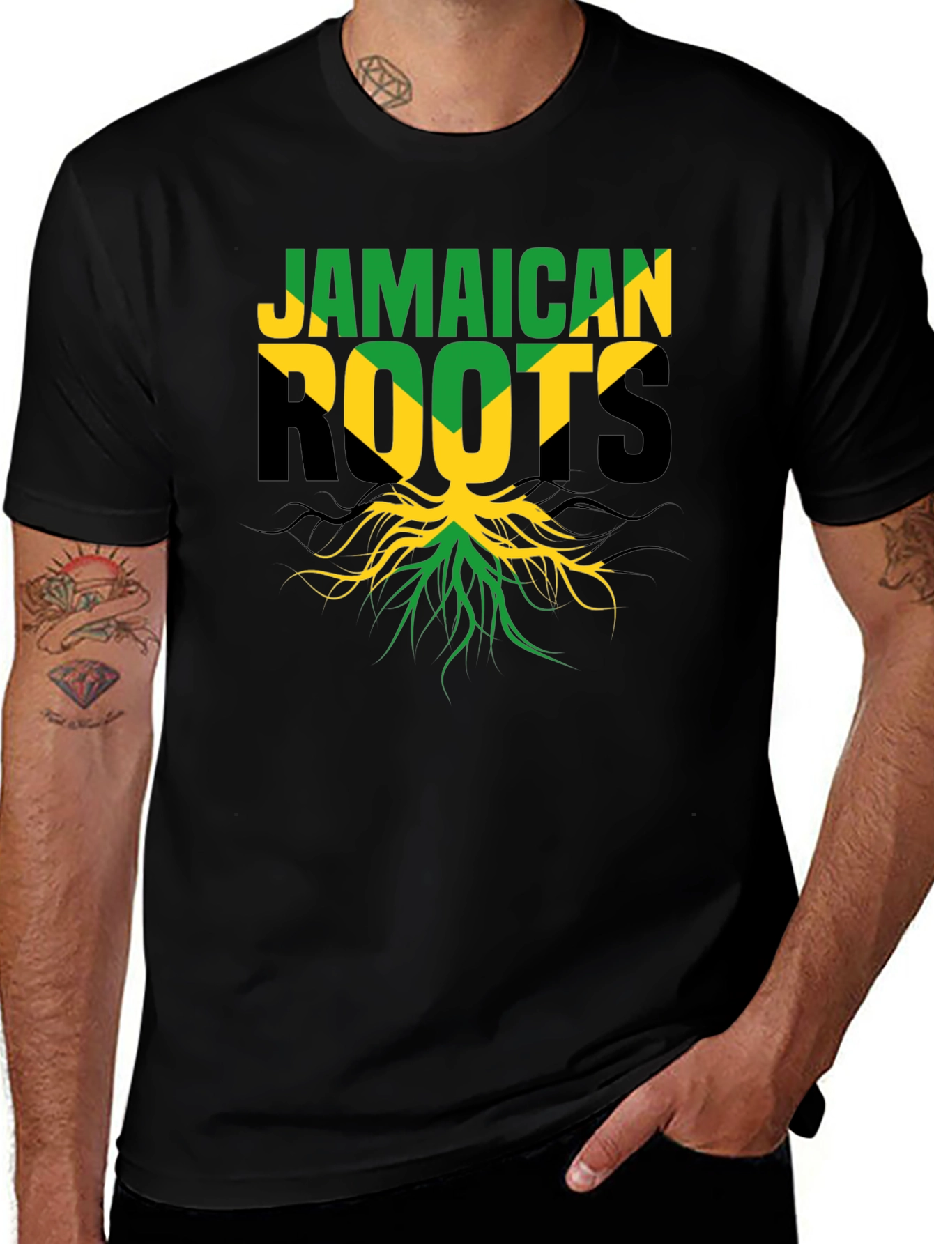 Jamaican Roots Black T-Shirt