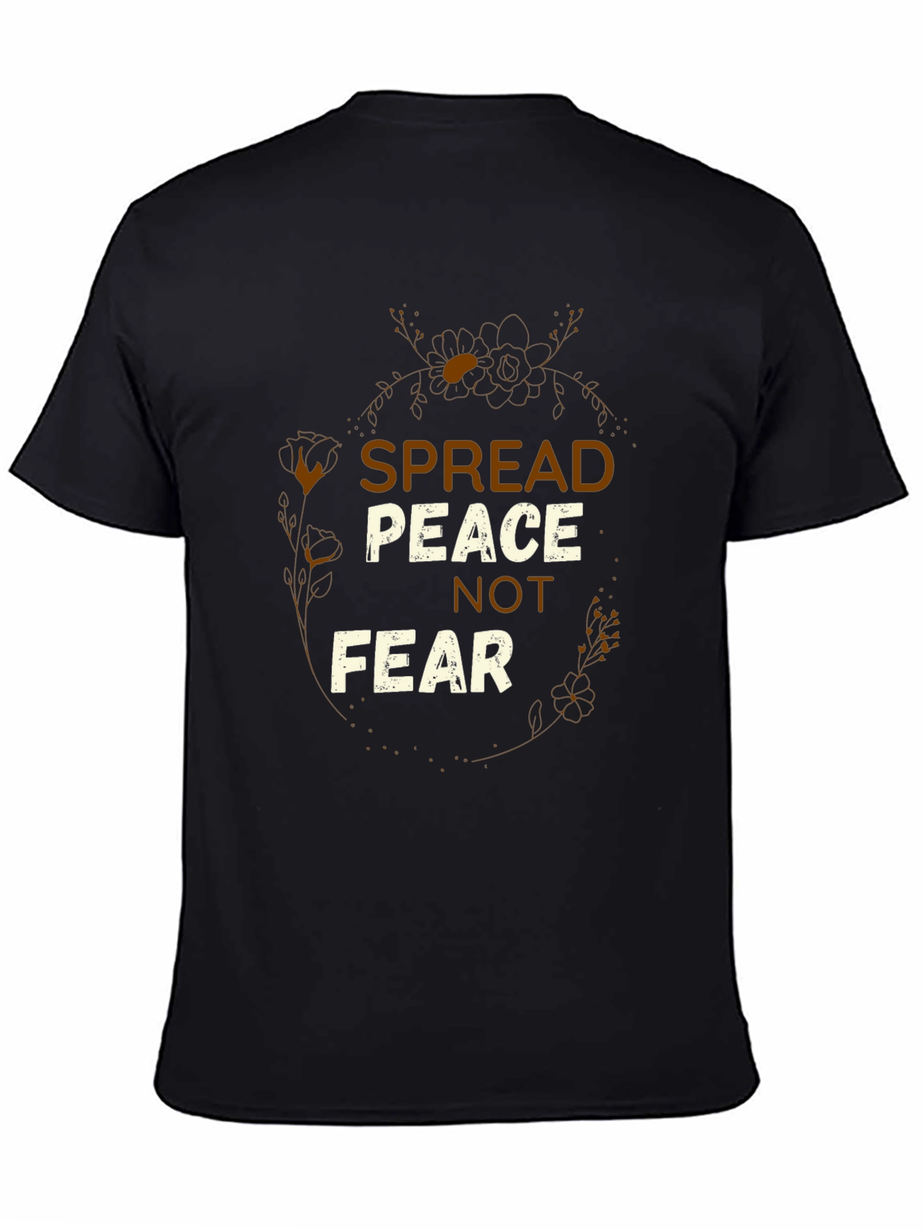 Spread Peace Graphic Tee - Black Short Sleeve