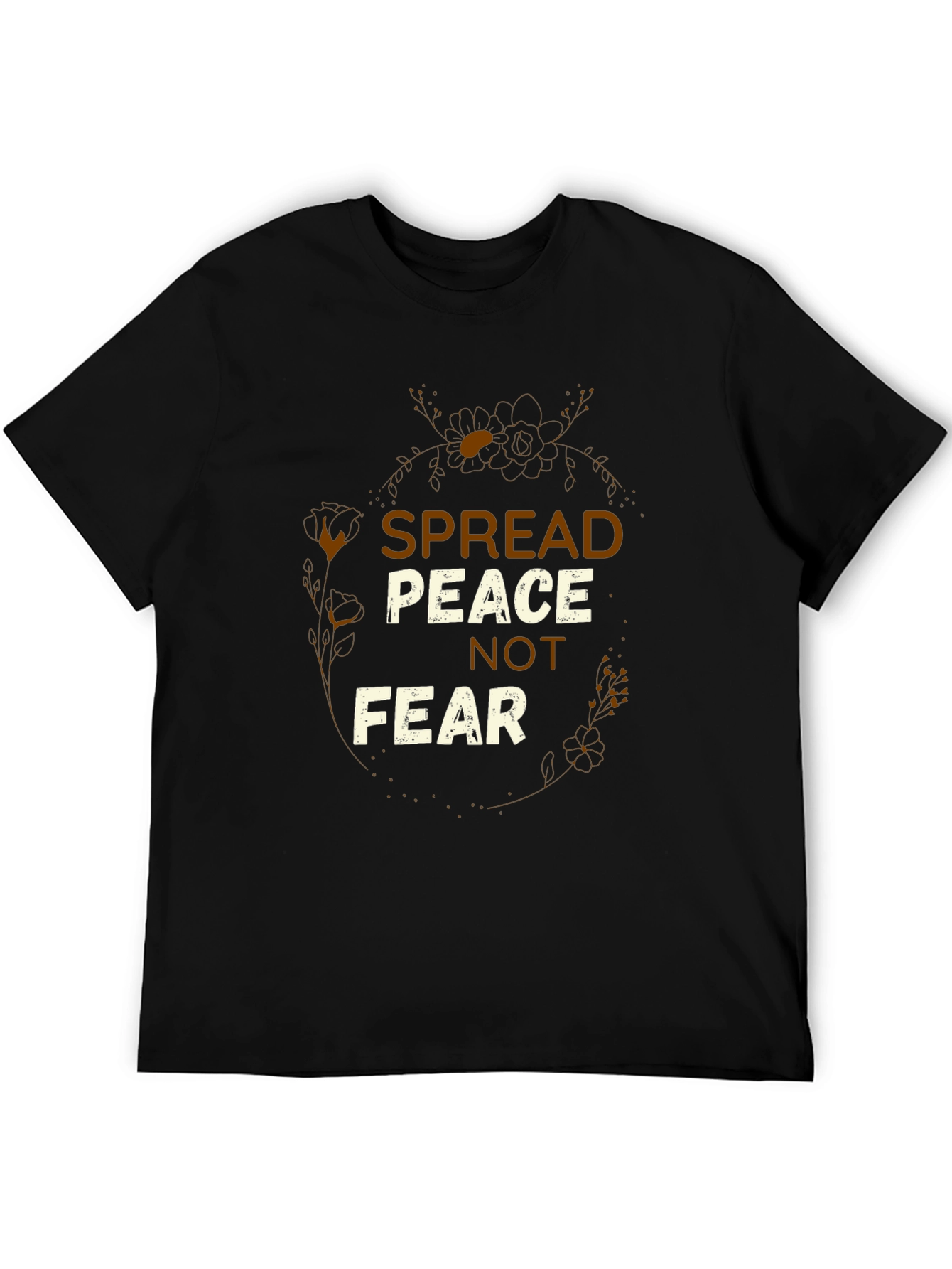 Spread Peace Graphic Tee - Black Short Sleeve
