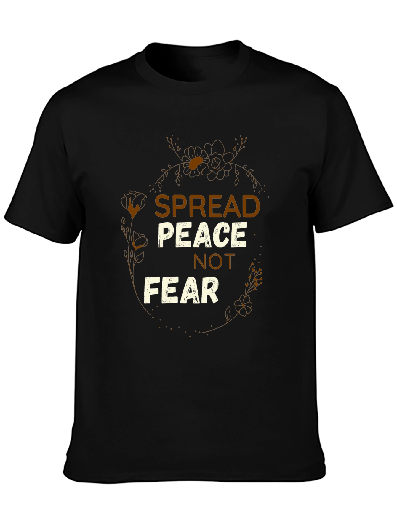 Spread Peace Graphic Tee - Black Short Sleeve
