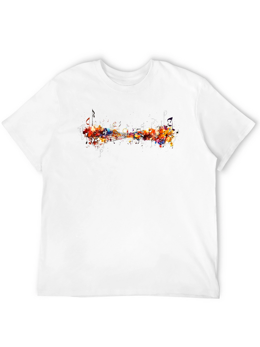 Abstract Guitar Graphic Tee - Music Lovers Shirt