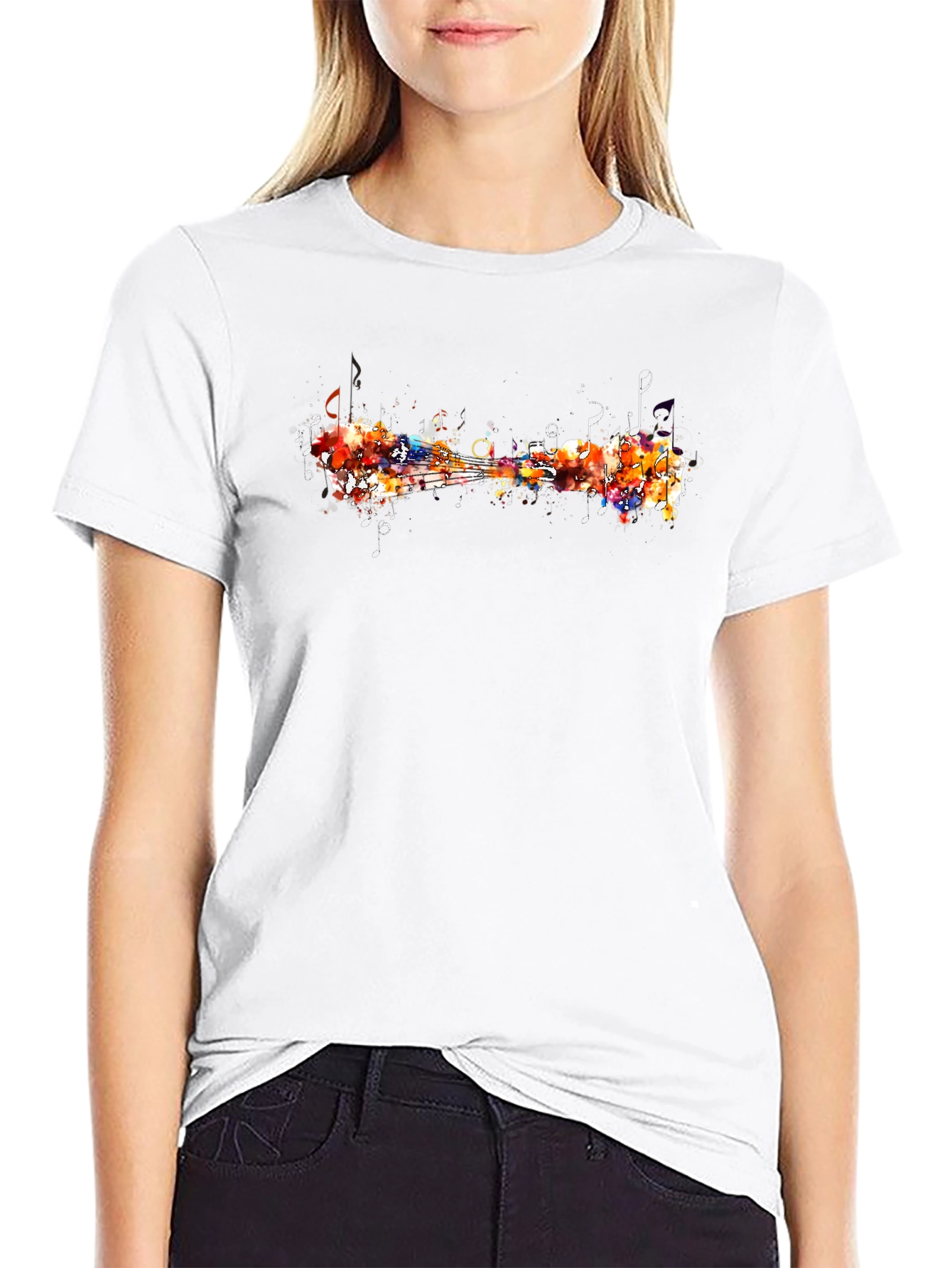 Abstract Guitar Graphic Tee - Music Lovers Shirt