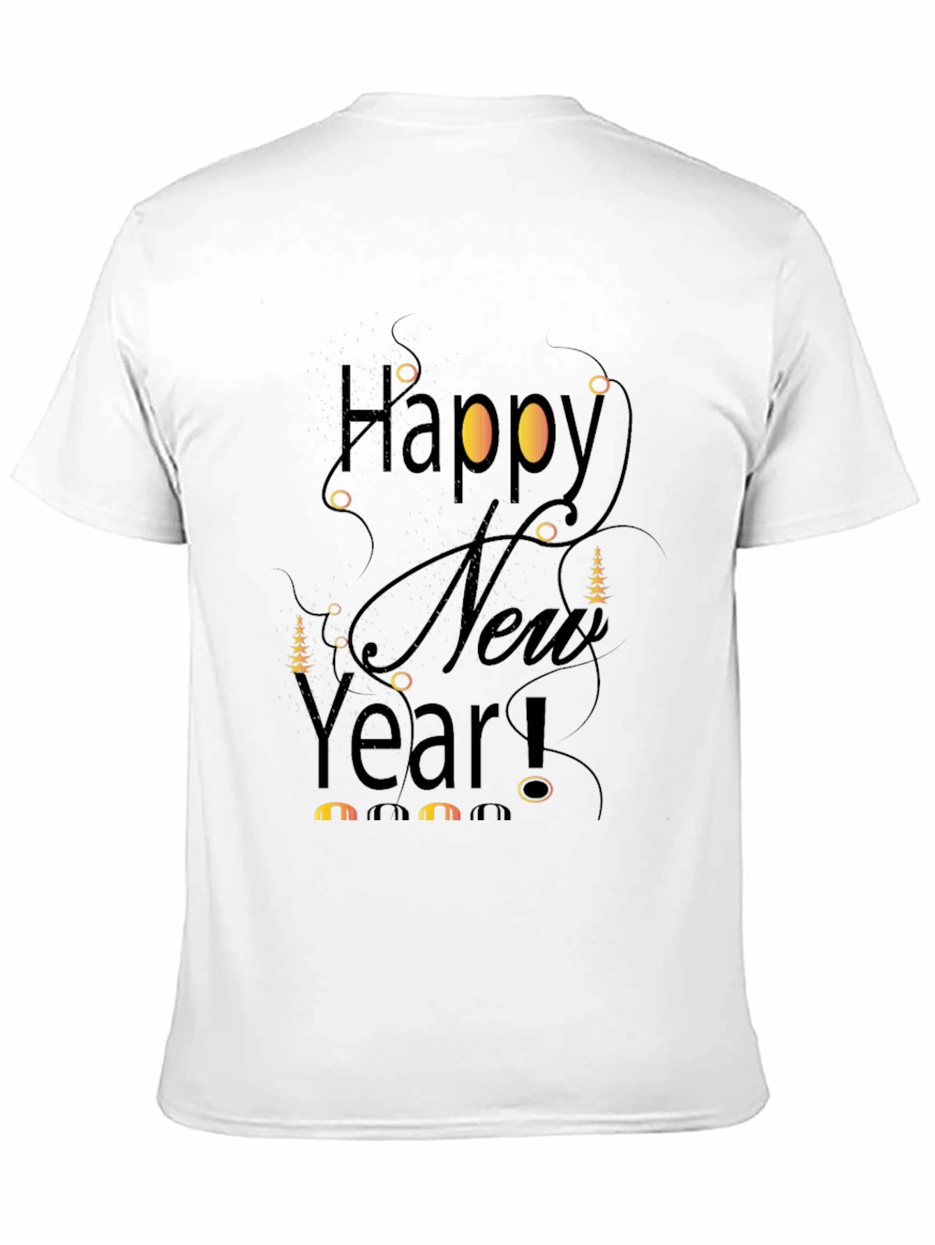 Happy New Year Black T-Shirt Graphic Tee
