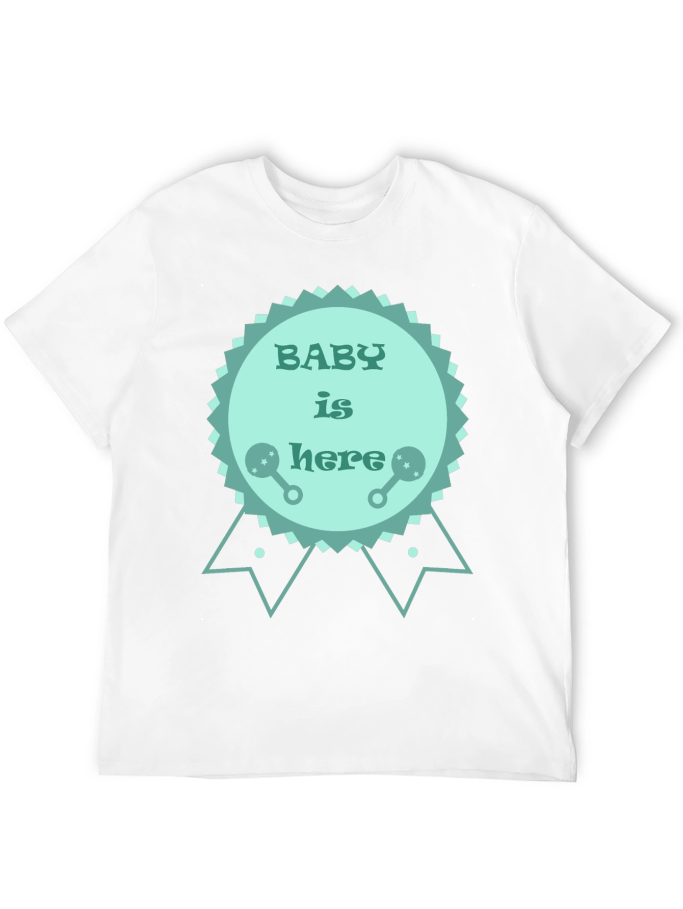 Baby is Here T-Shirt - New Baby Announcement Tee