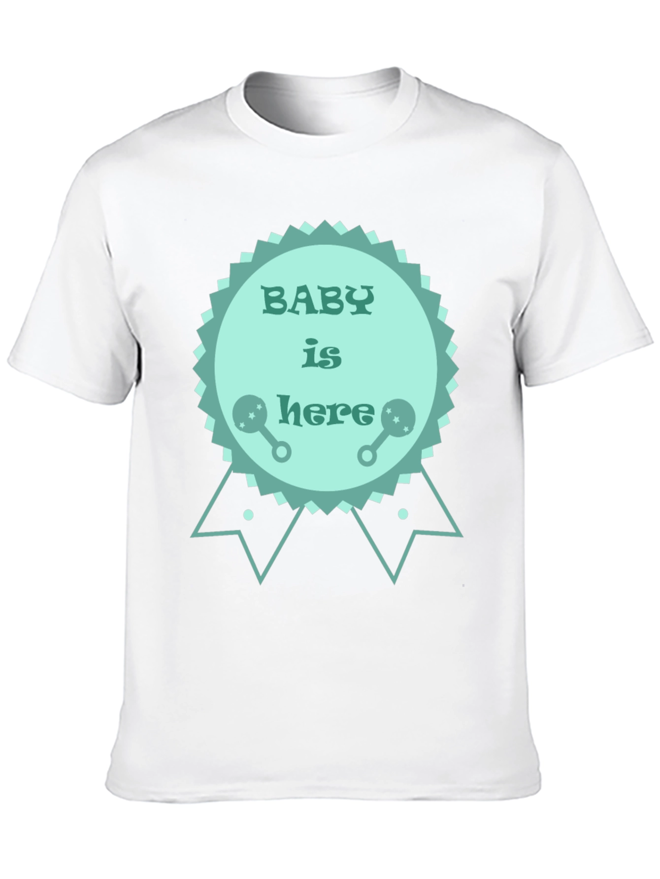 Baby is Here T-Shirt - New Baby Announcement Tee