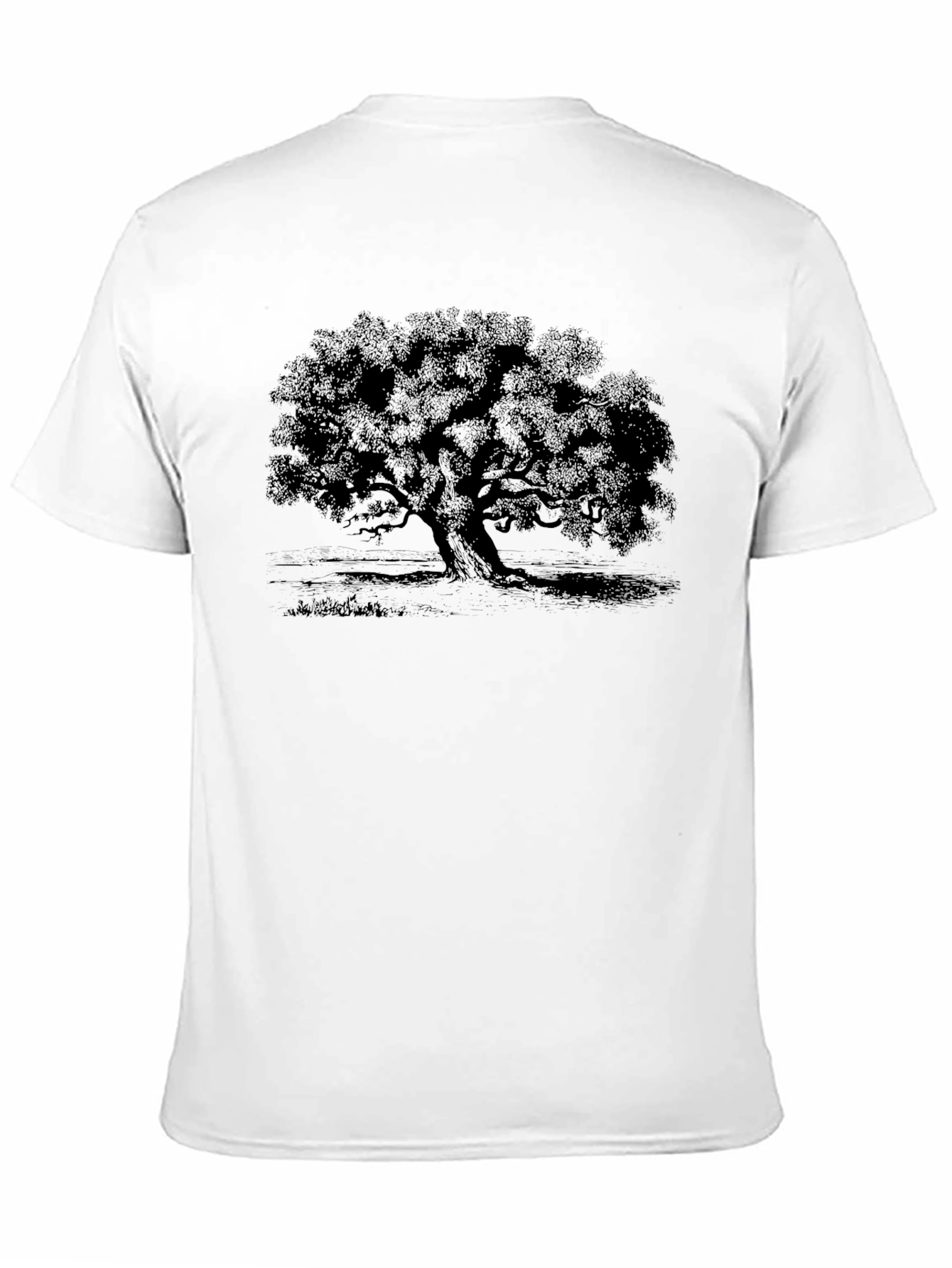 Classic Tree Graphic Tee - Black Cotton Comfort