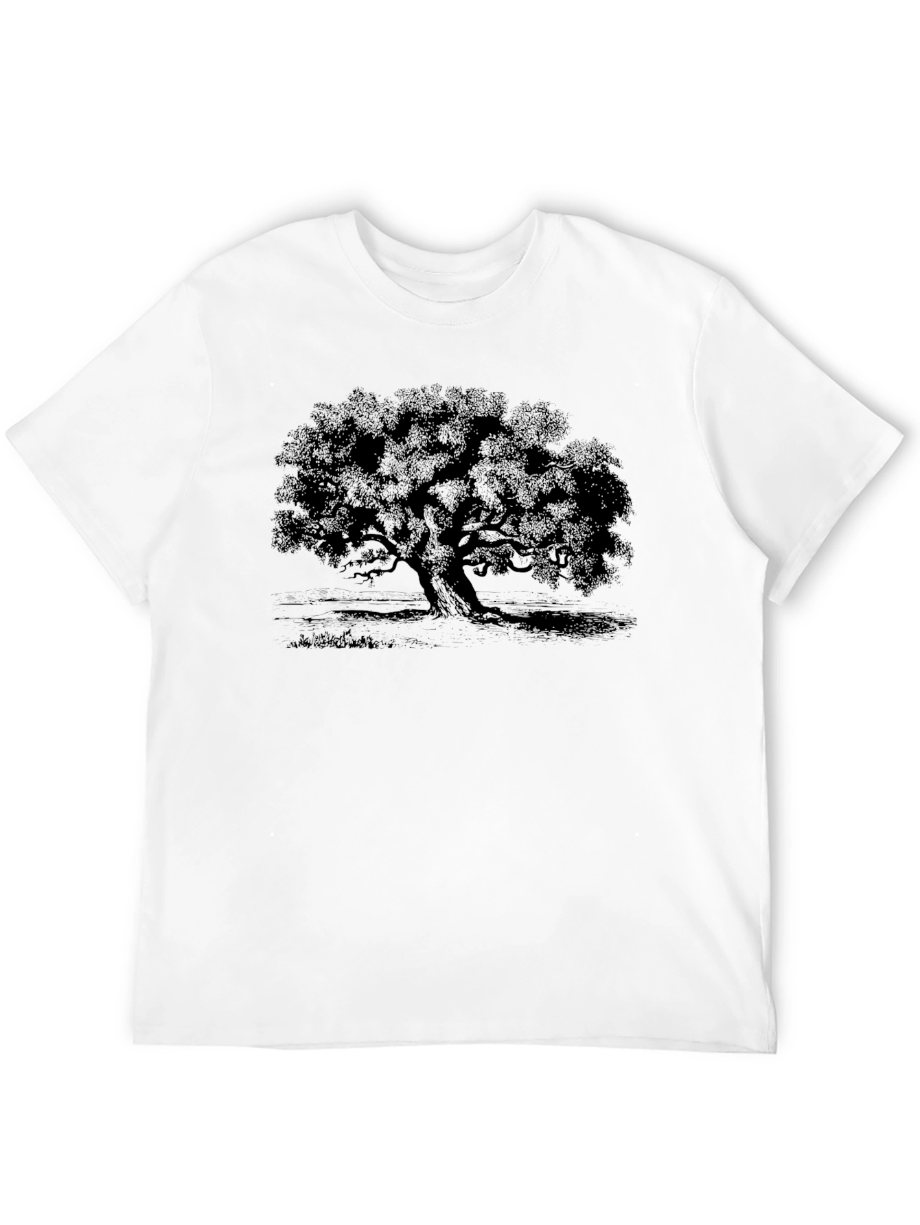 Classic Tree Graphic Tee - Black Cotton Comfort