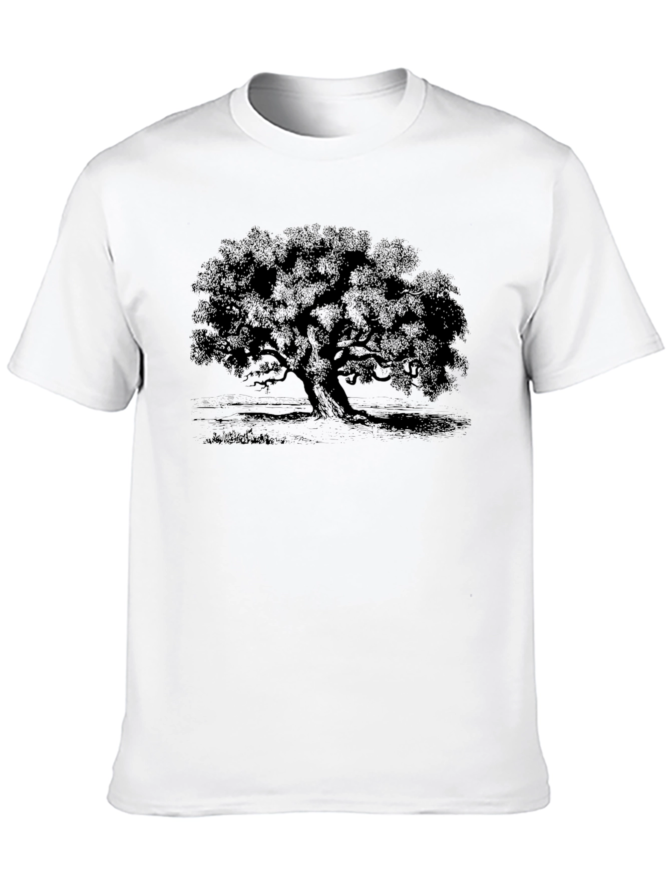 Classic Tree Graphic Tee - Black Cotton Comfort