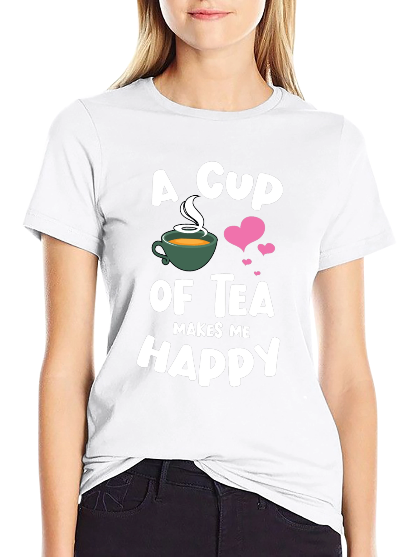 A Cup of Tea Makes Me Happy T-Shirt