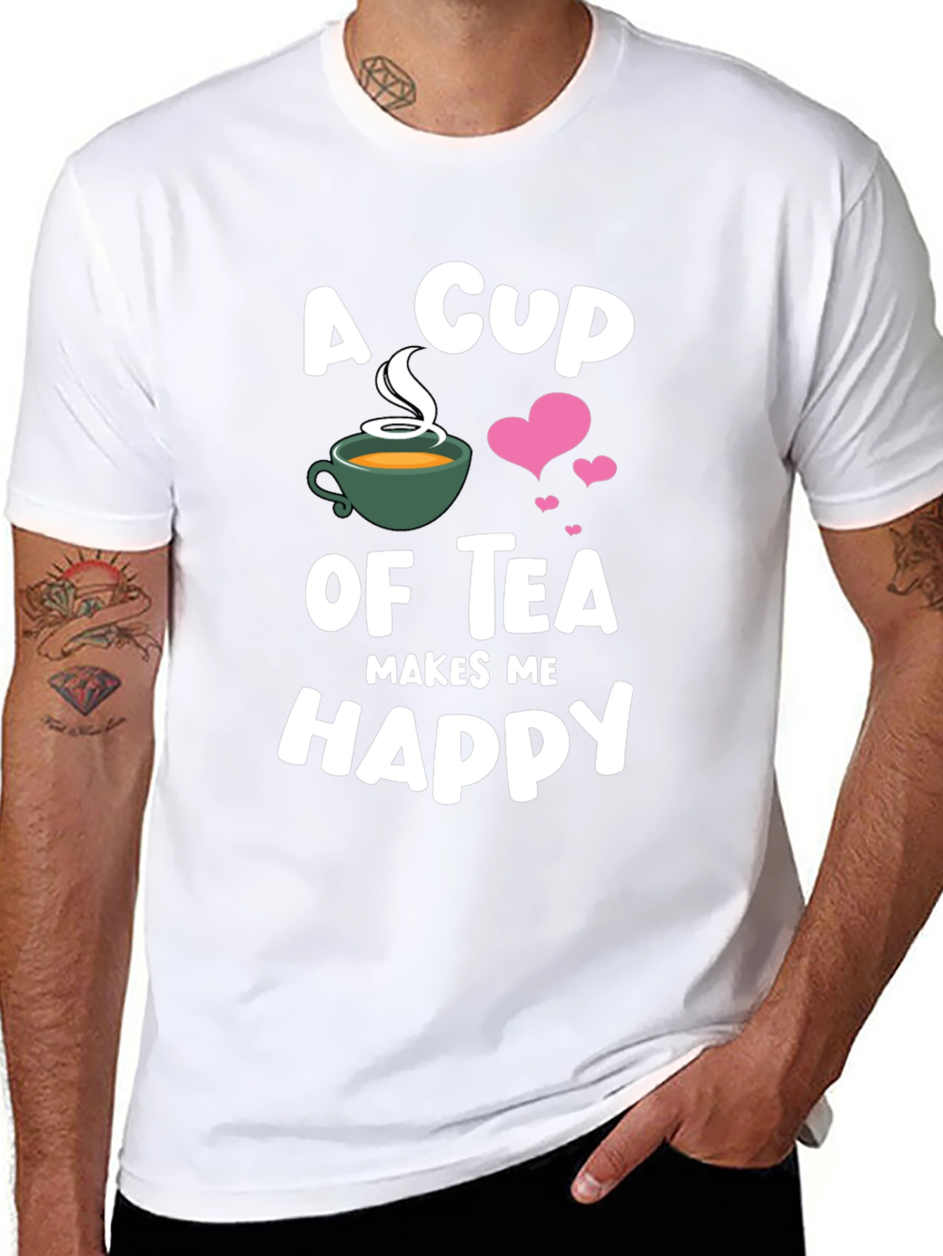 A Cup of Tea Makes Me Happy T-Shirt