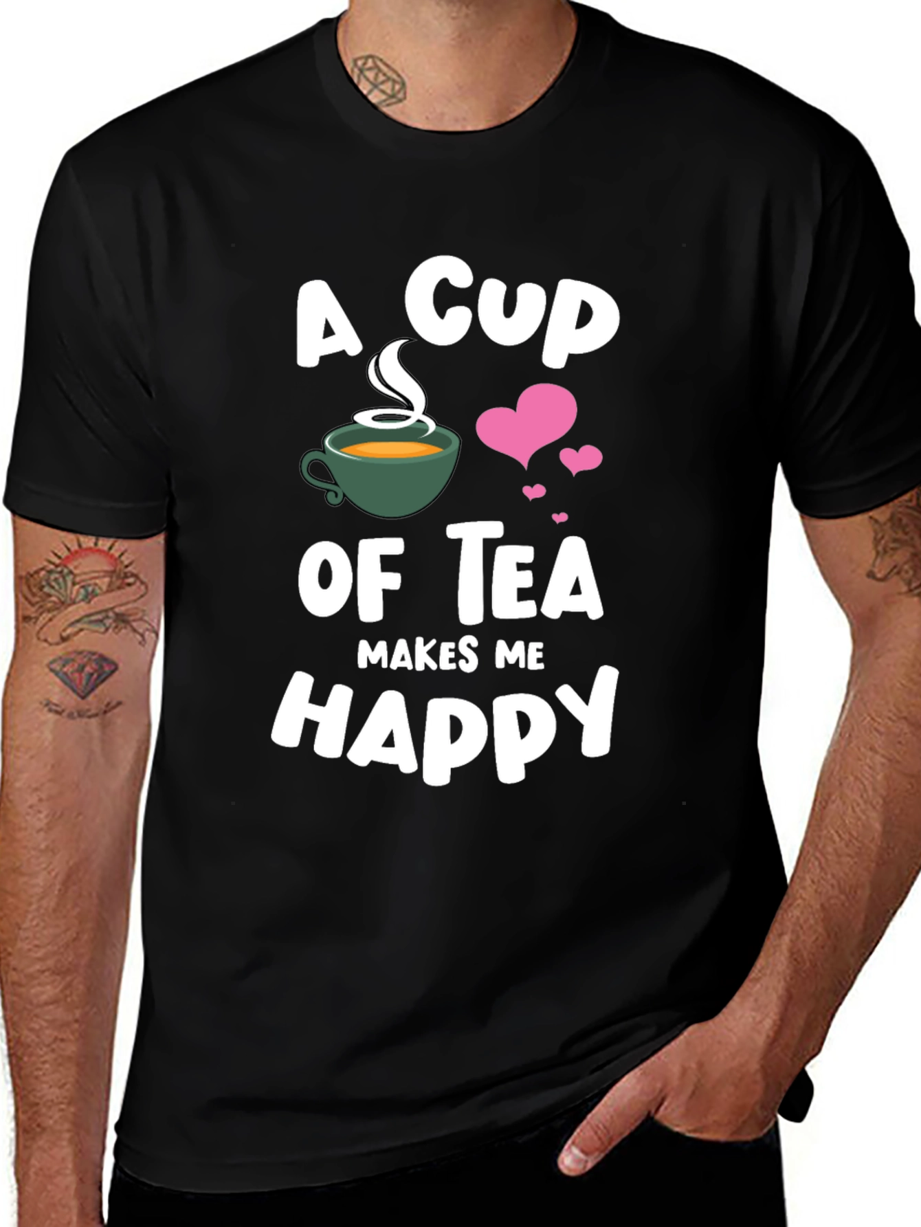 A Cup of Tea Makes Me Happy T-Shirt