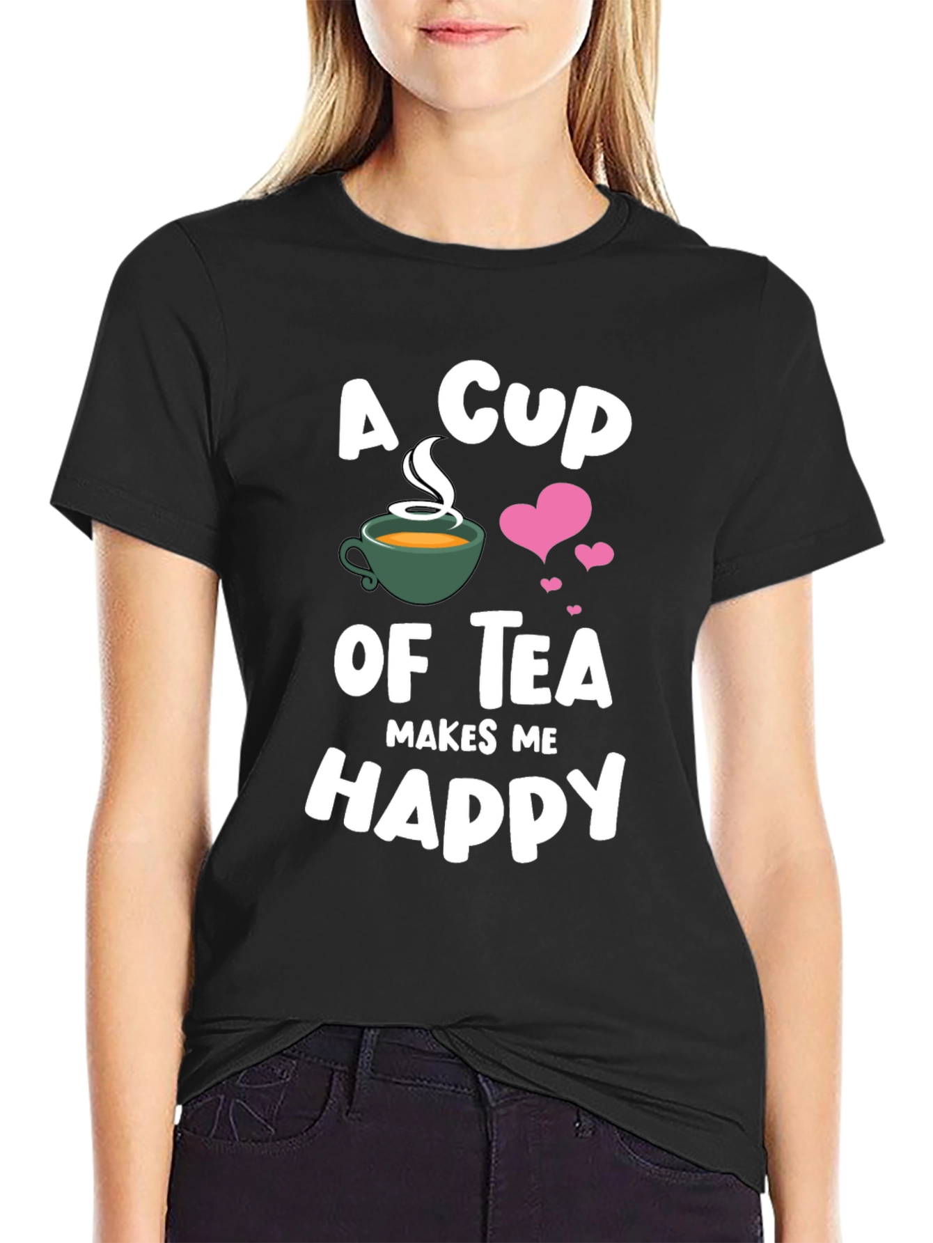 A Cup of Tea Makes Me Happy T-Shirt