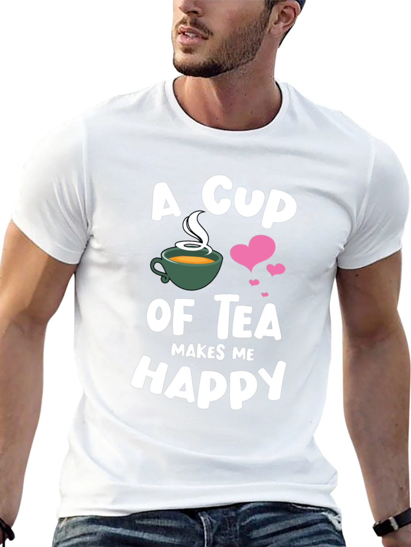 A Cup of Tea Makes Me Happy T-Shirt