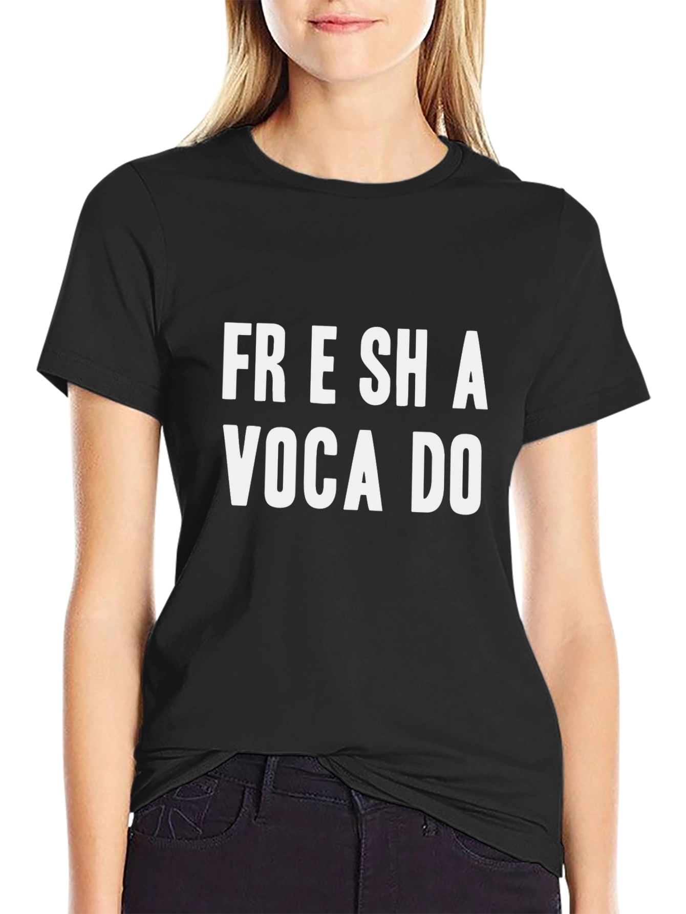 Fresh Avocado Graphic Tee - Black Cotton