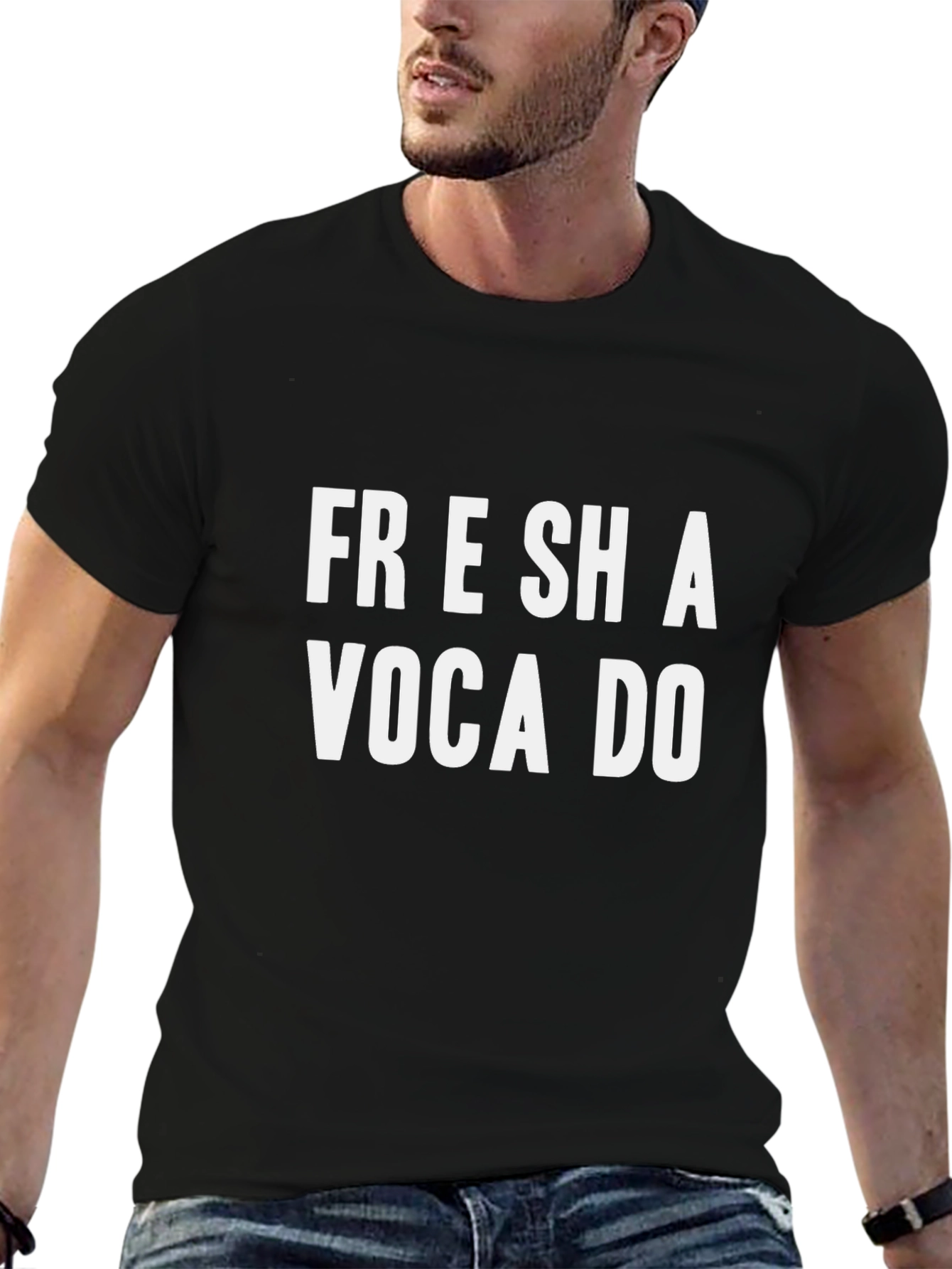 Fresh Avocado Graphic Tee - Black Cotton