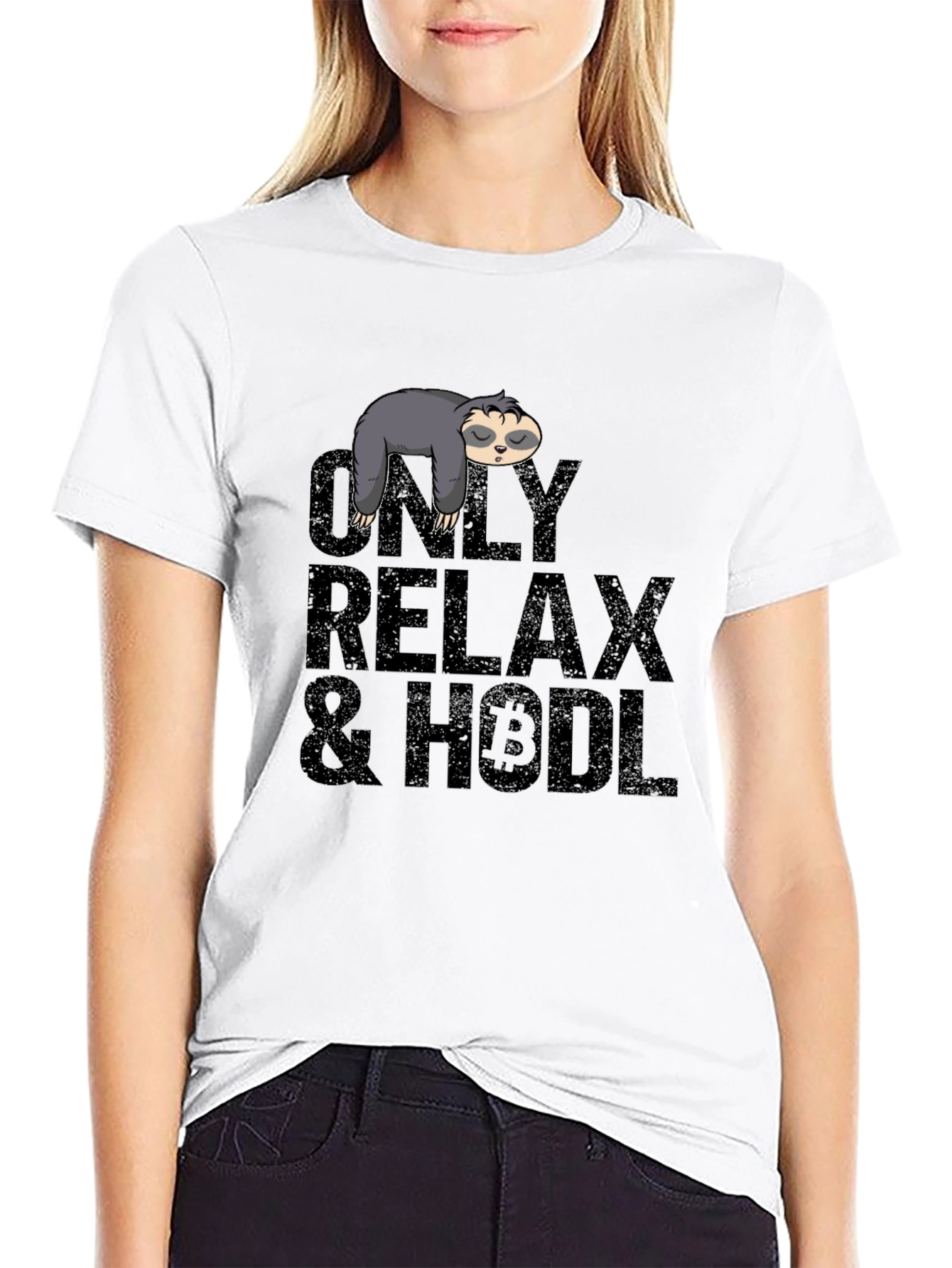 Relax & HODL Sloth Bitcoin T-Shirt