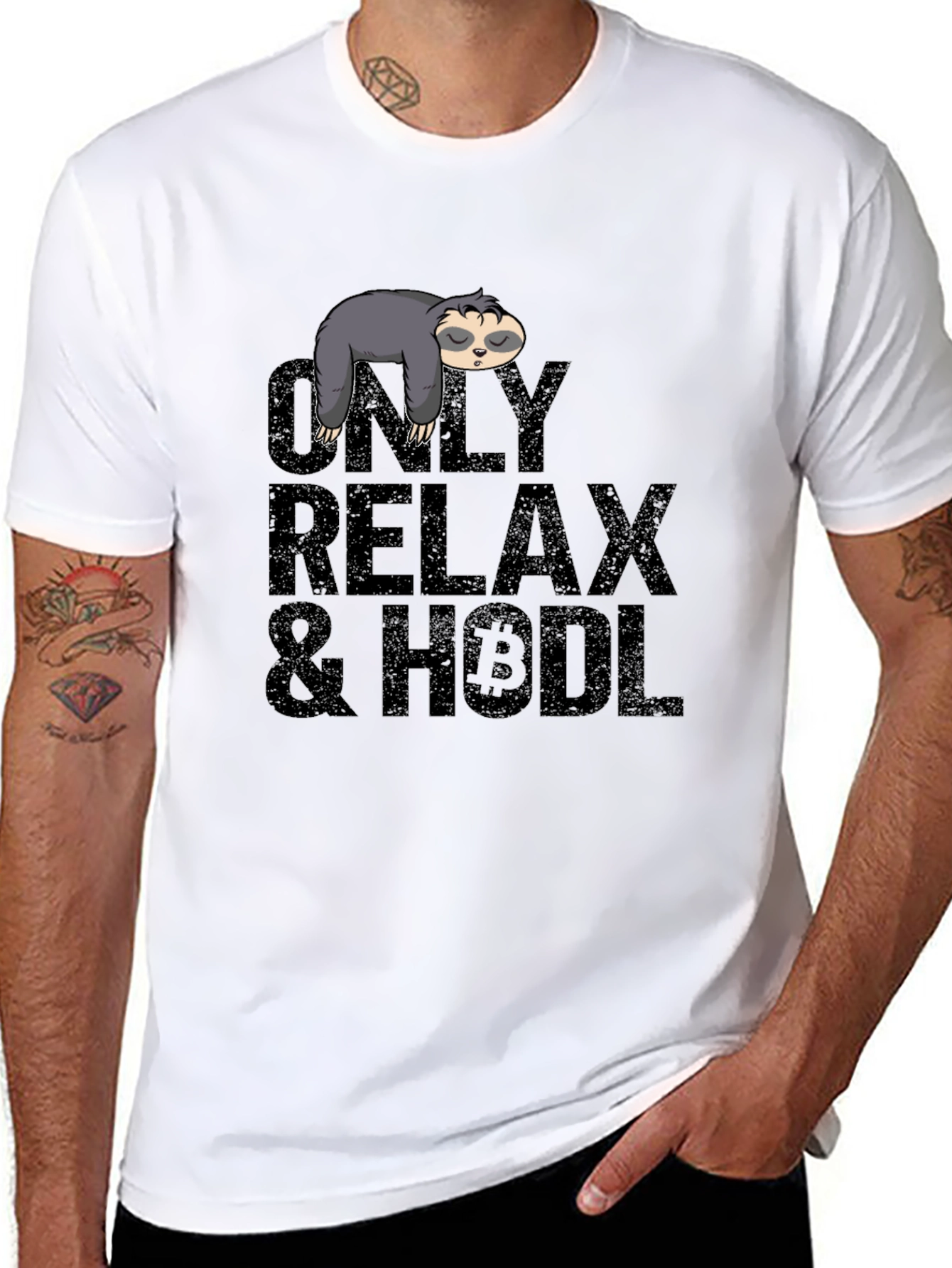 Relax & HODL Sloth Bitcoin T-Shirt