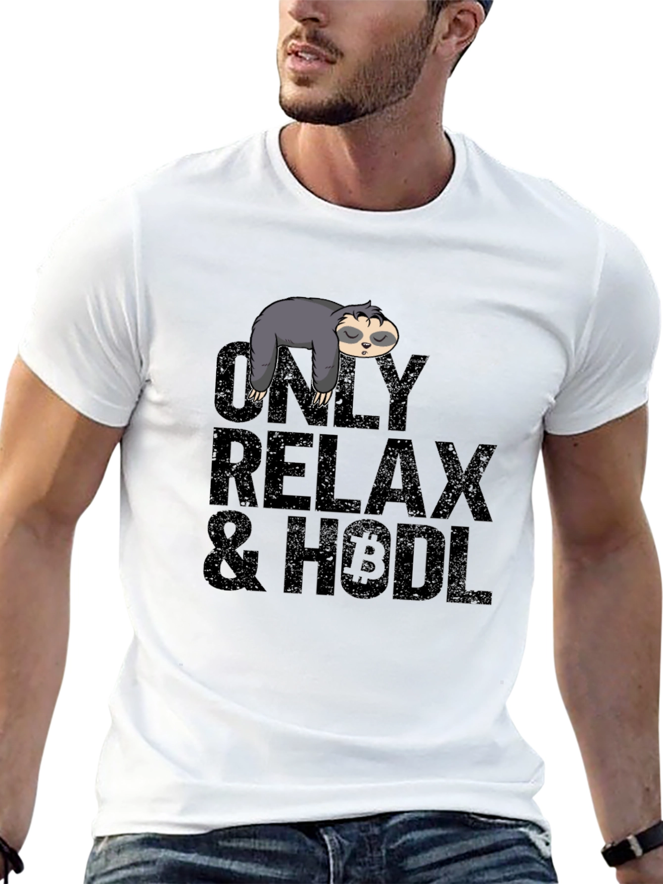 Relax & HODL Sloth Bitcoin T-Shirt