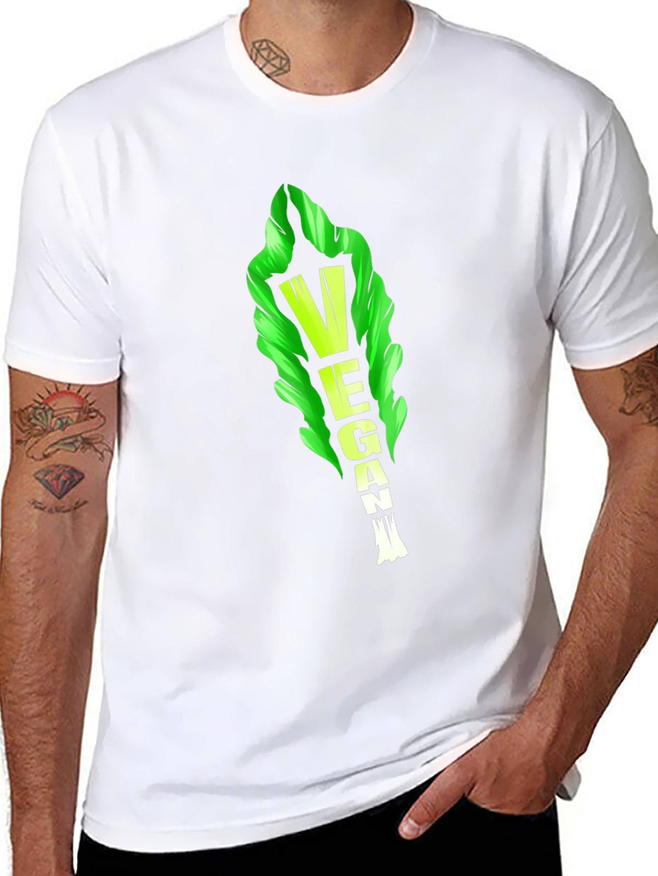 Vegan Lettuce Graphic Tee - Black