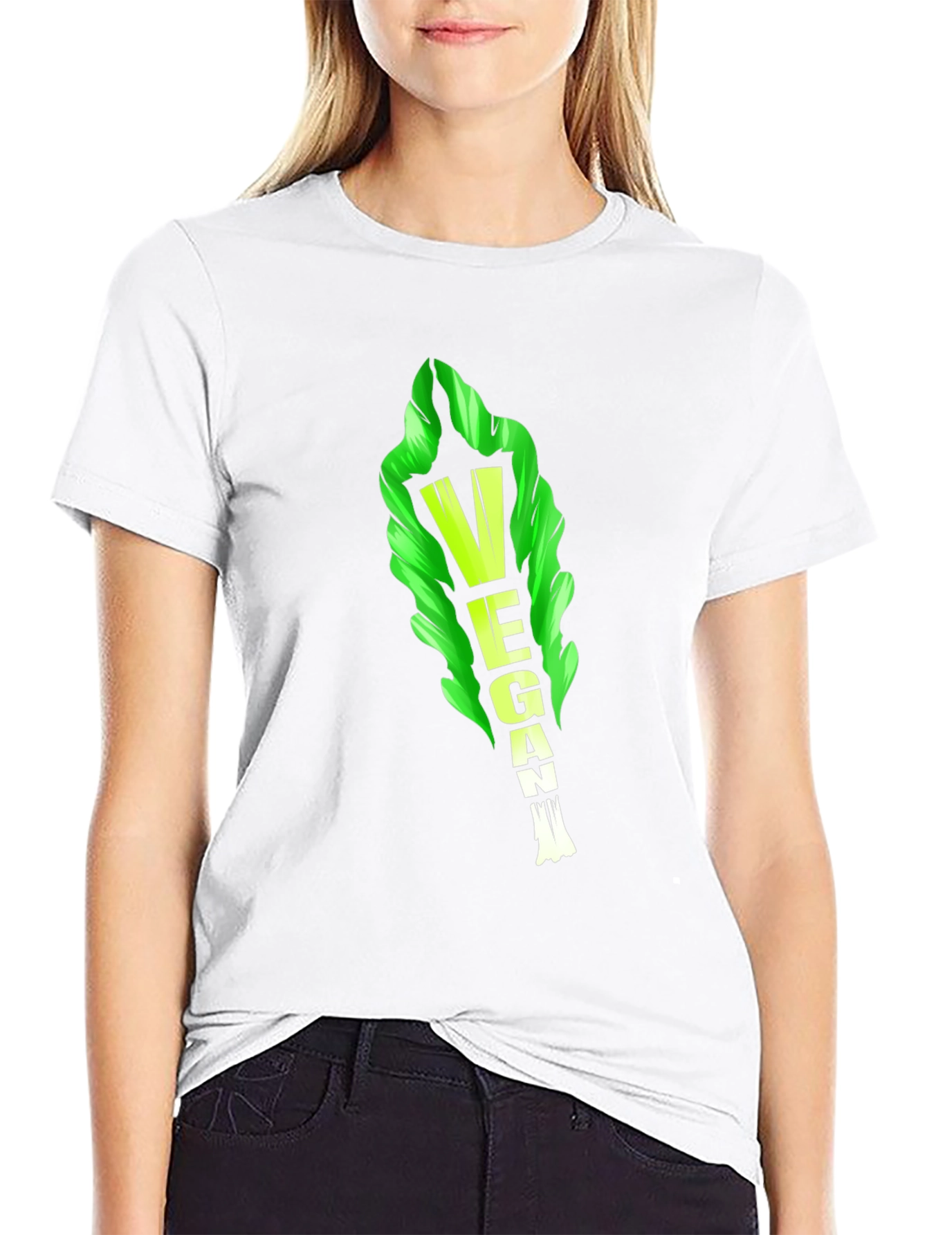 Vegan Lettuce Graphic Tee - Black