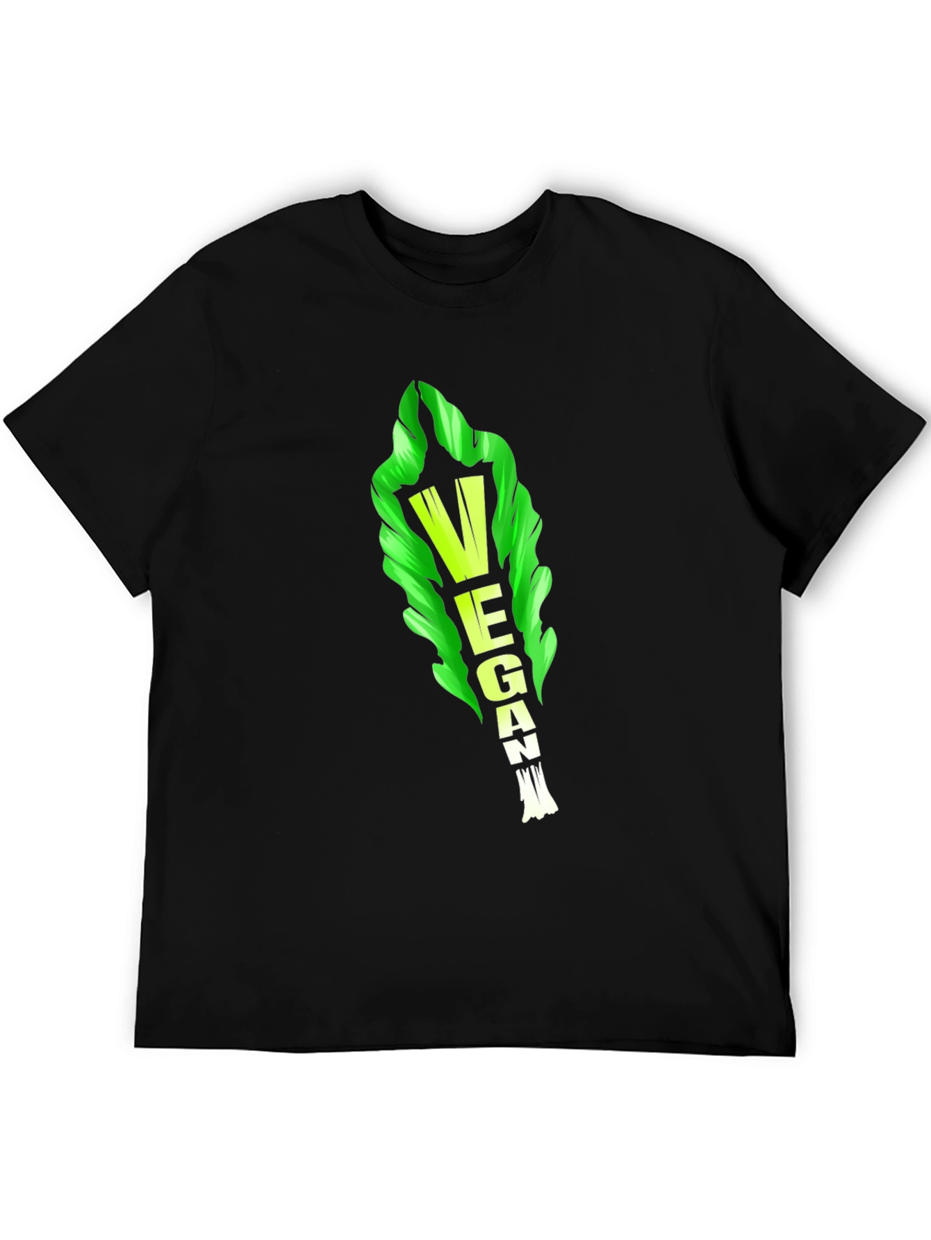 Vegan Lettuce Graphic Tee - Black