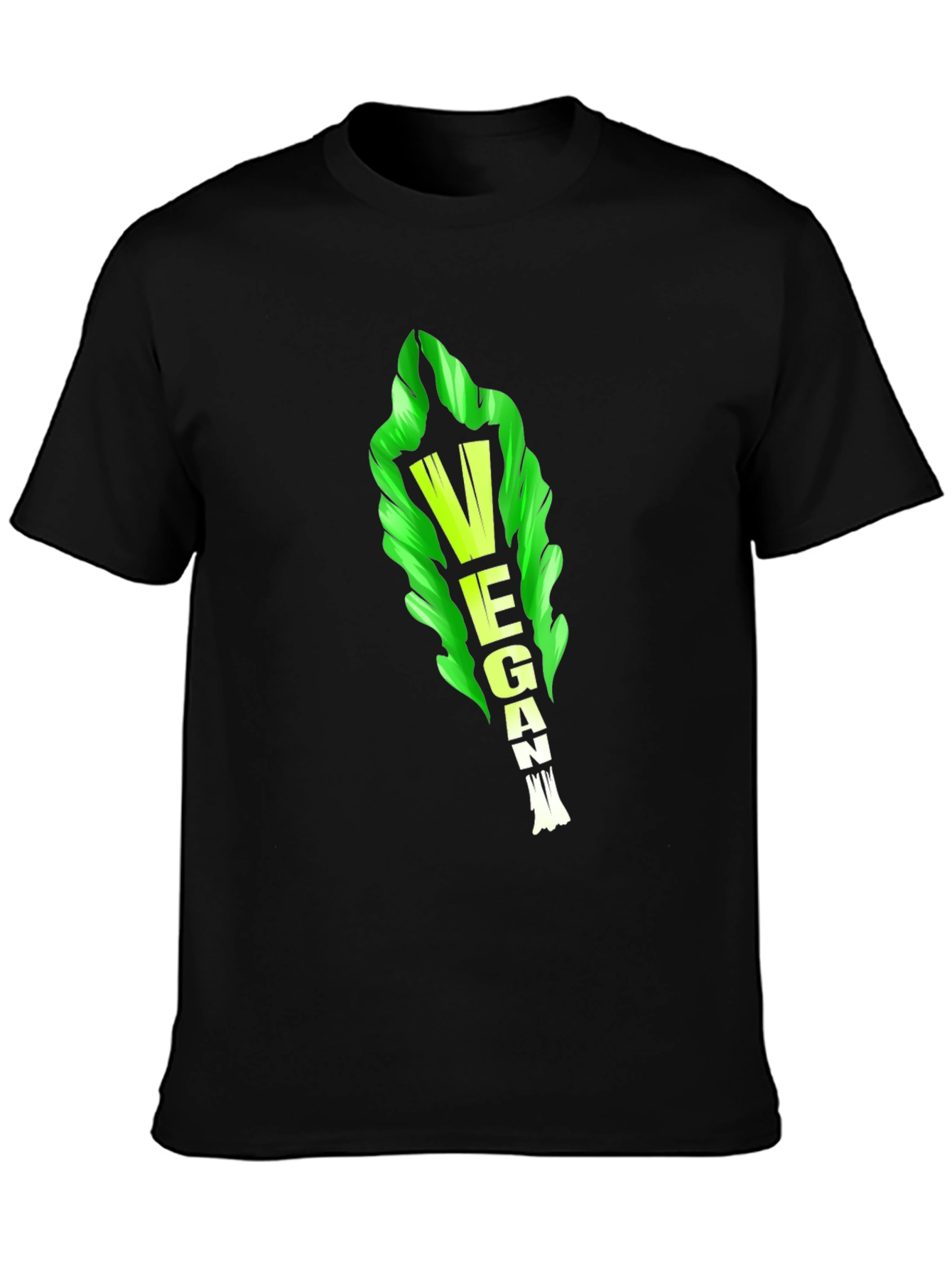 Vegan Lettuce Graphic Tee - Black