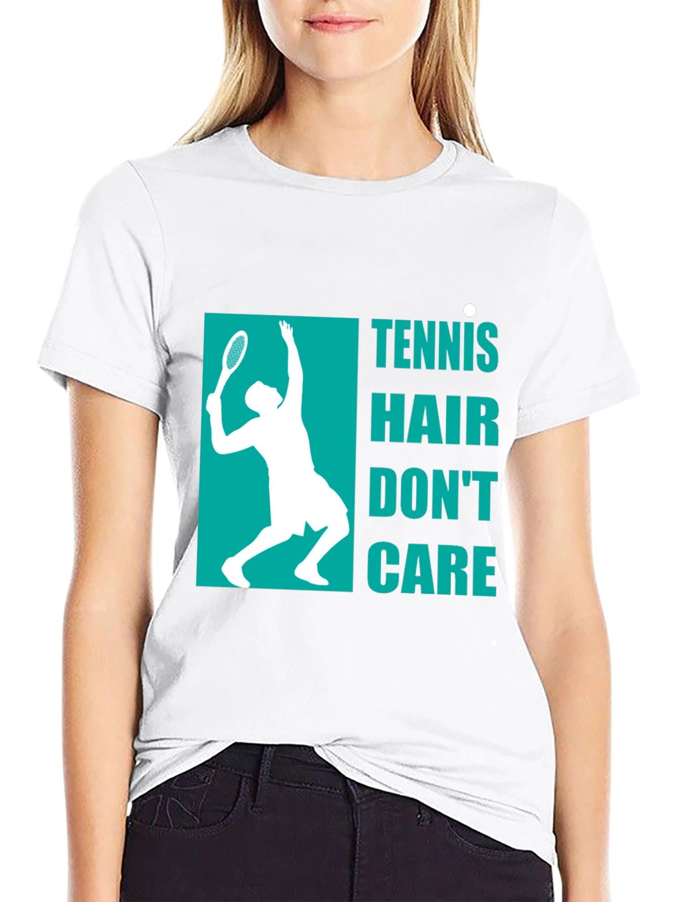 Tennis Hair Dont Care Graphic Tee
