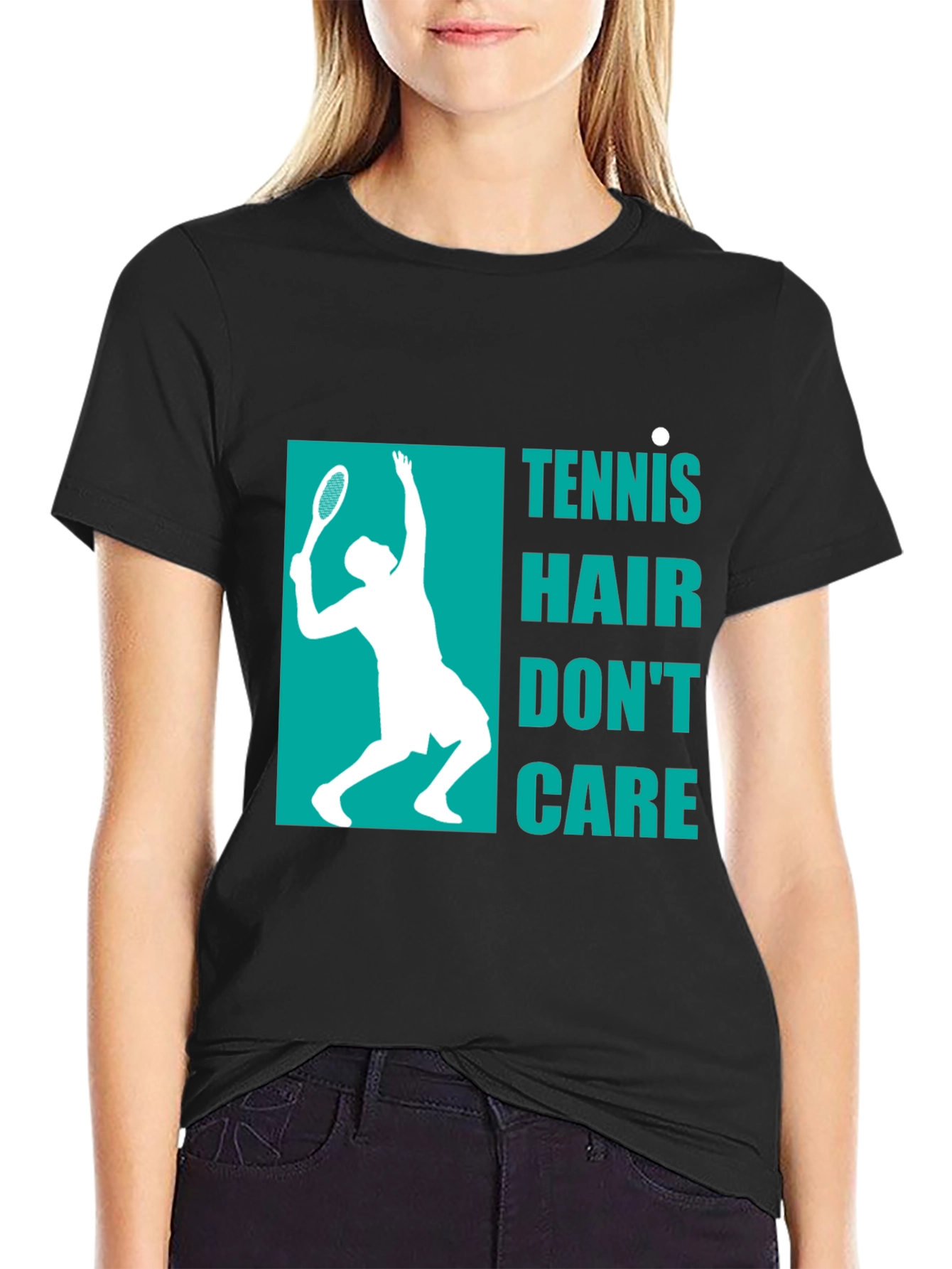 Tennis Hair Dont Care Graphic Tee