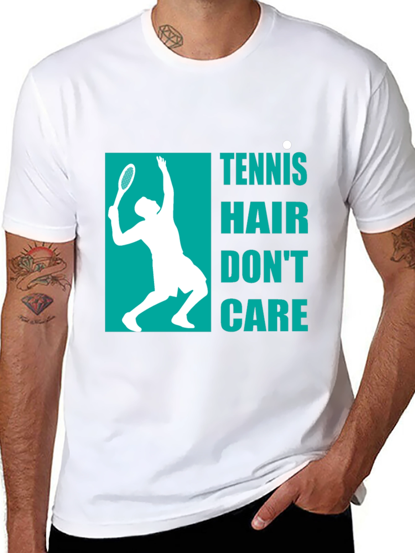 Tennis Hair Dont Care Graphic Tee