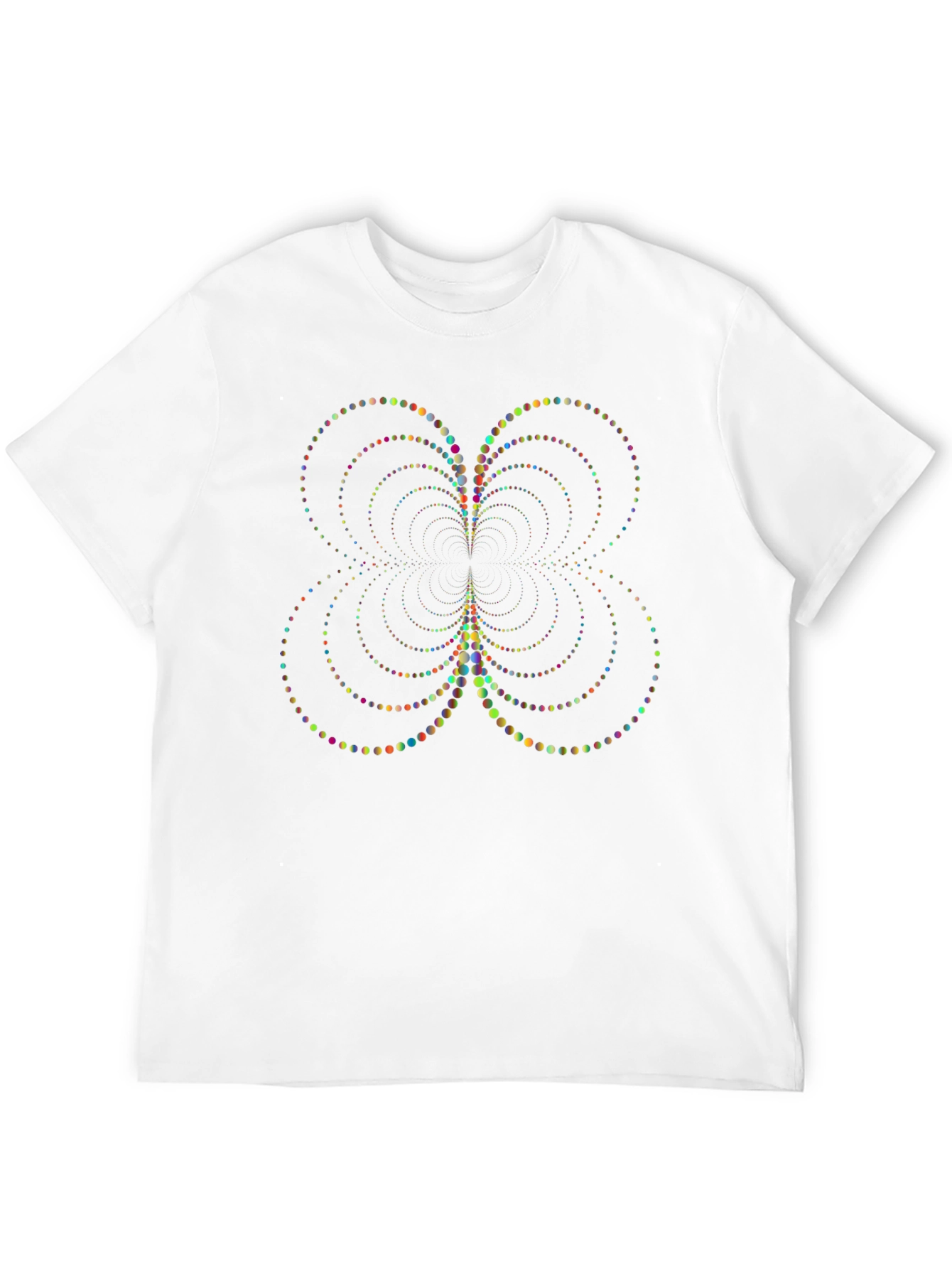 Abstract Dot Pattern Black T-Shirt