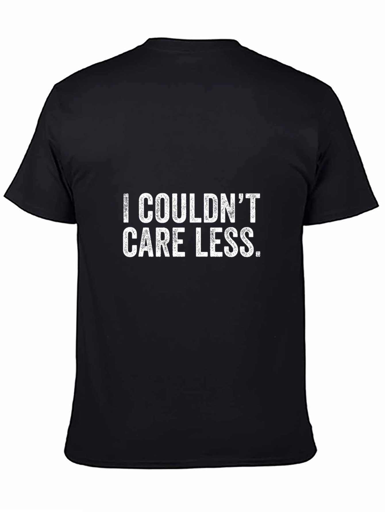 I Couldnt Care Less Graphic Tee - Black
