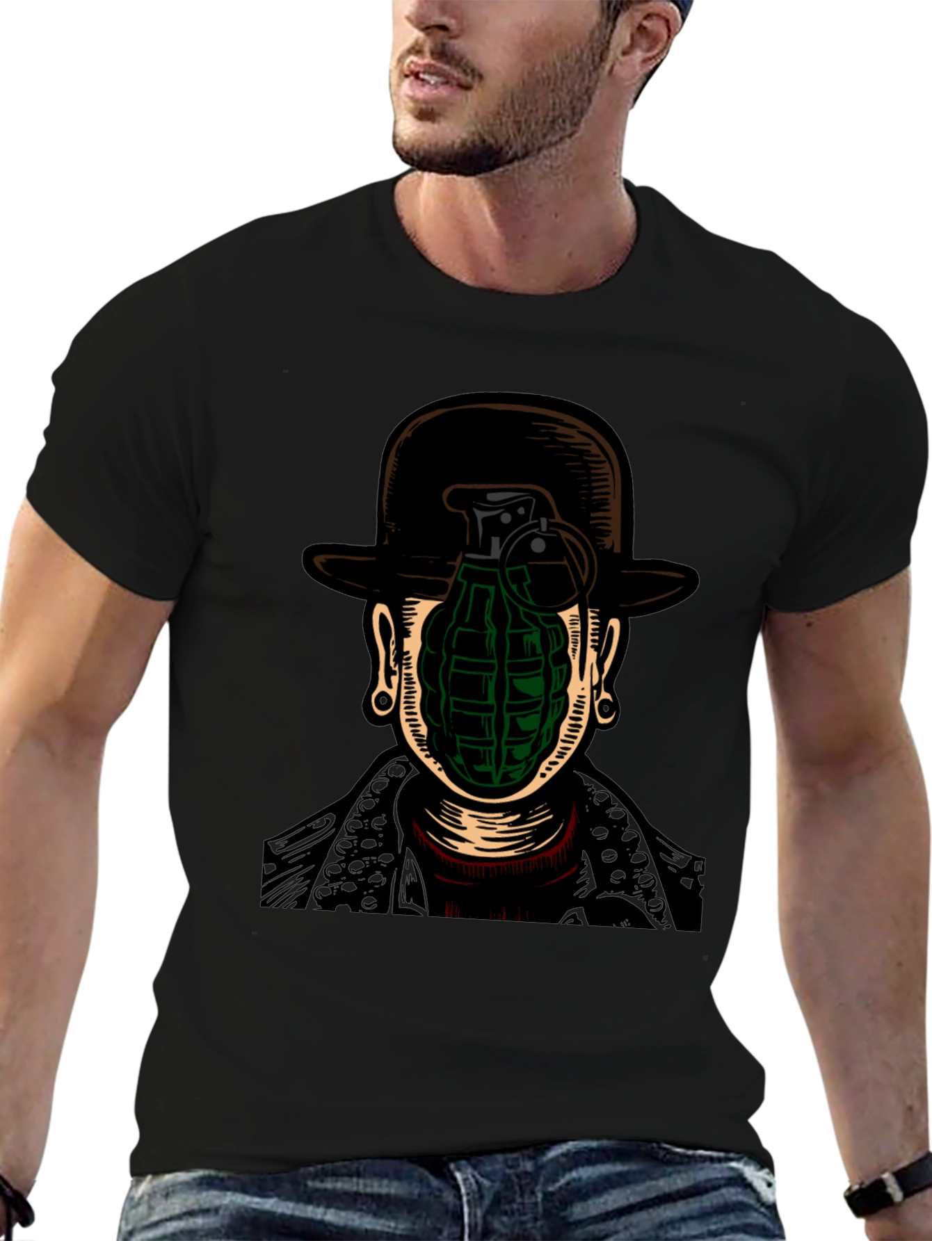 Grenade Head T-Shirt - Graphic Novelty Tee